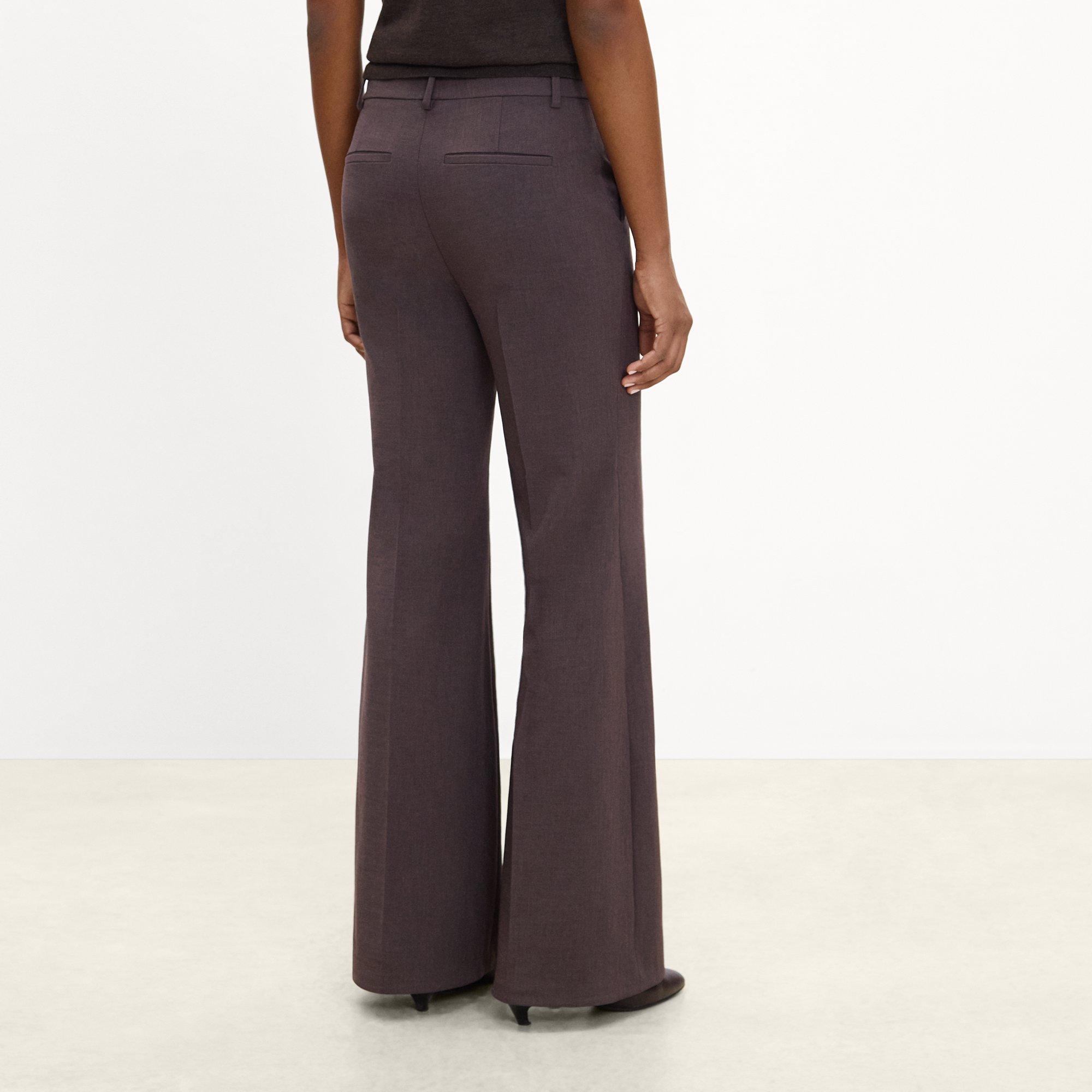 Fluid Flare Pant, 33&rsquo;&rsquo; in M&eacute;lange Crepe