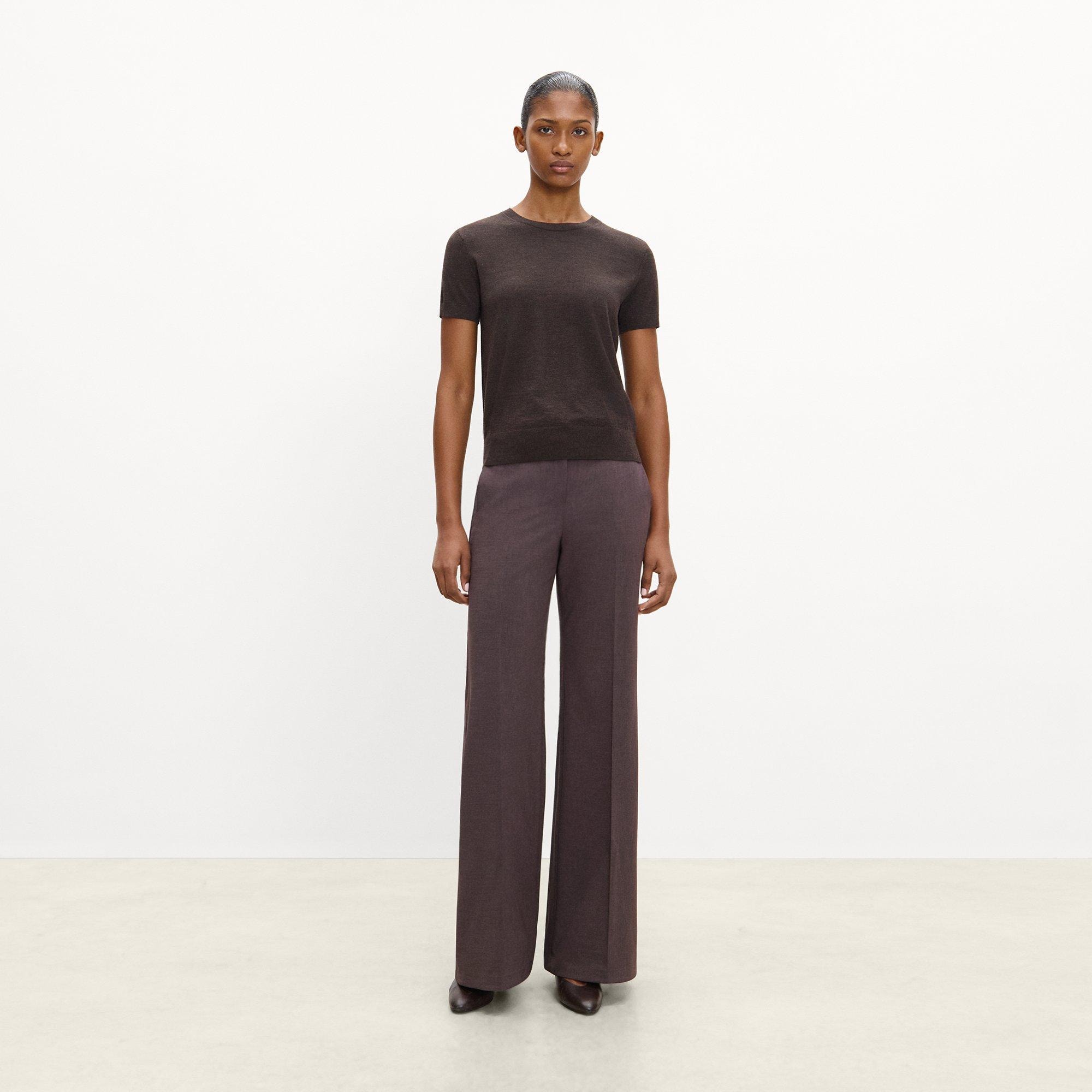Fluid Flare Pant, 33&rsquo;&rsquo; in M&eacute;lange Crepe