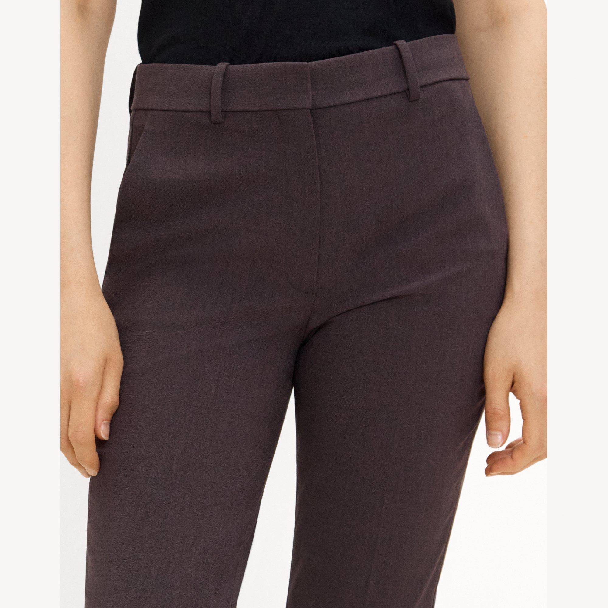 Marcee Trousers in M&eacute;lange Crepe
