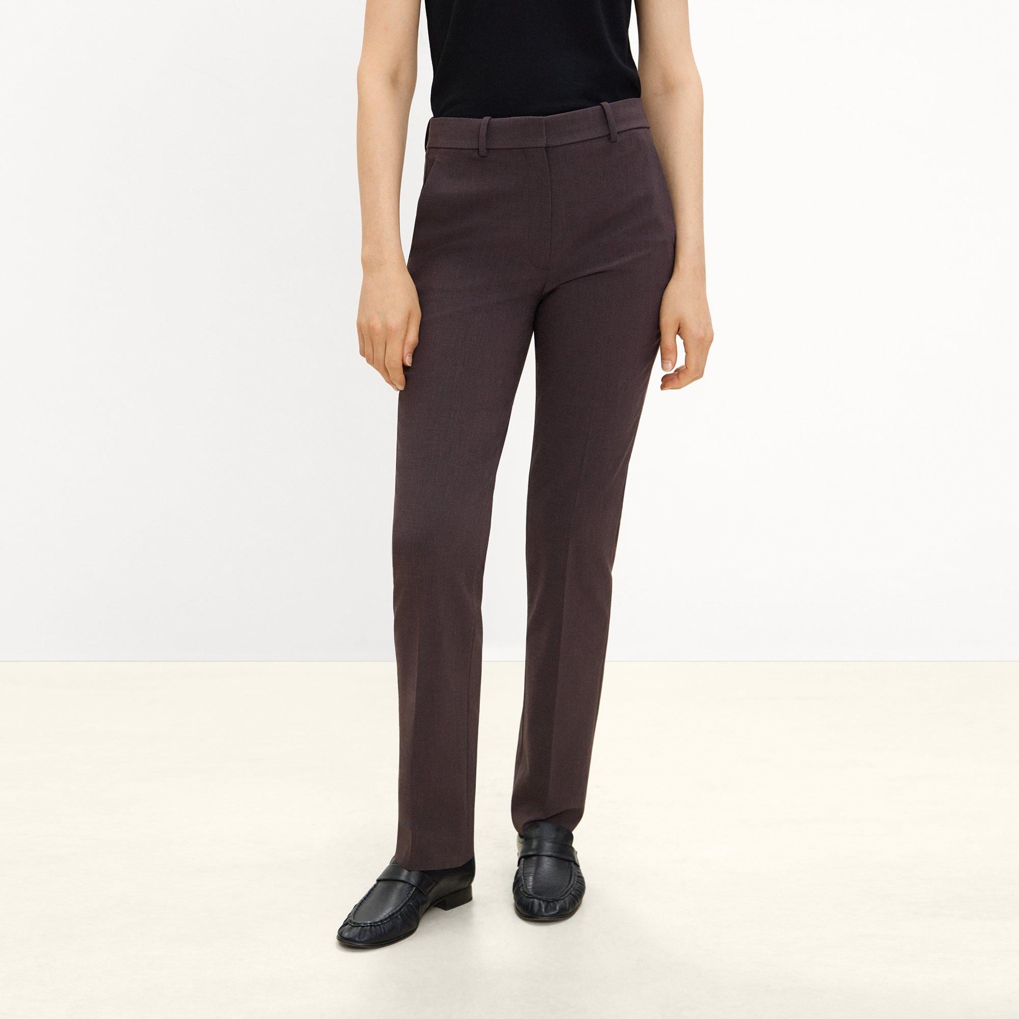 Marcee Trousers in M&eacute;lange Crepe