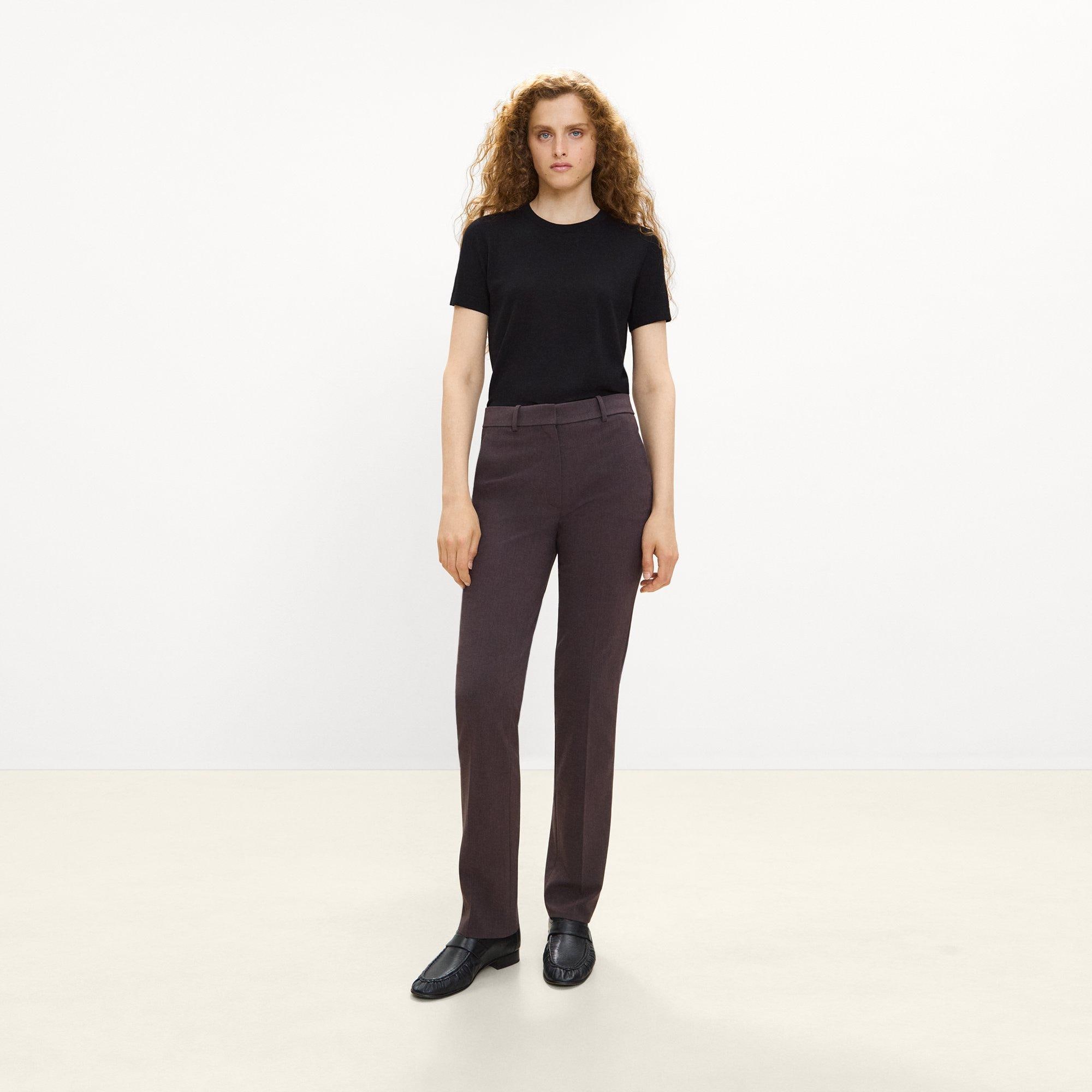 Marcee Trousers in M&eacute;lange Crepe