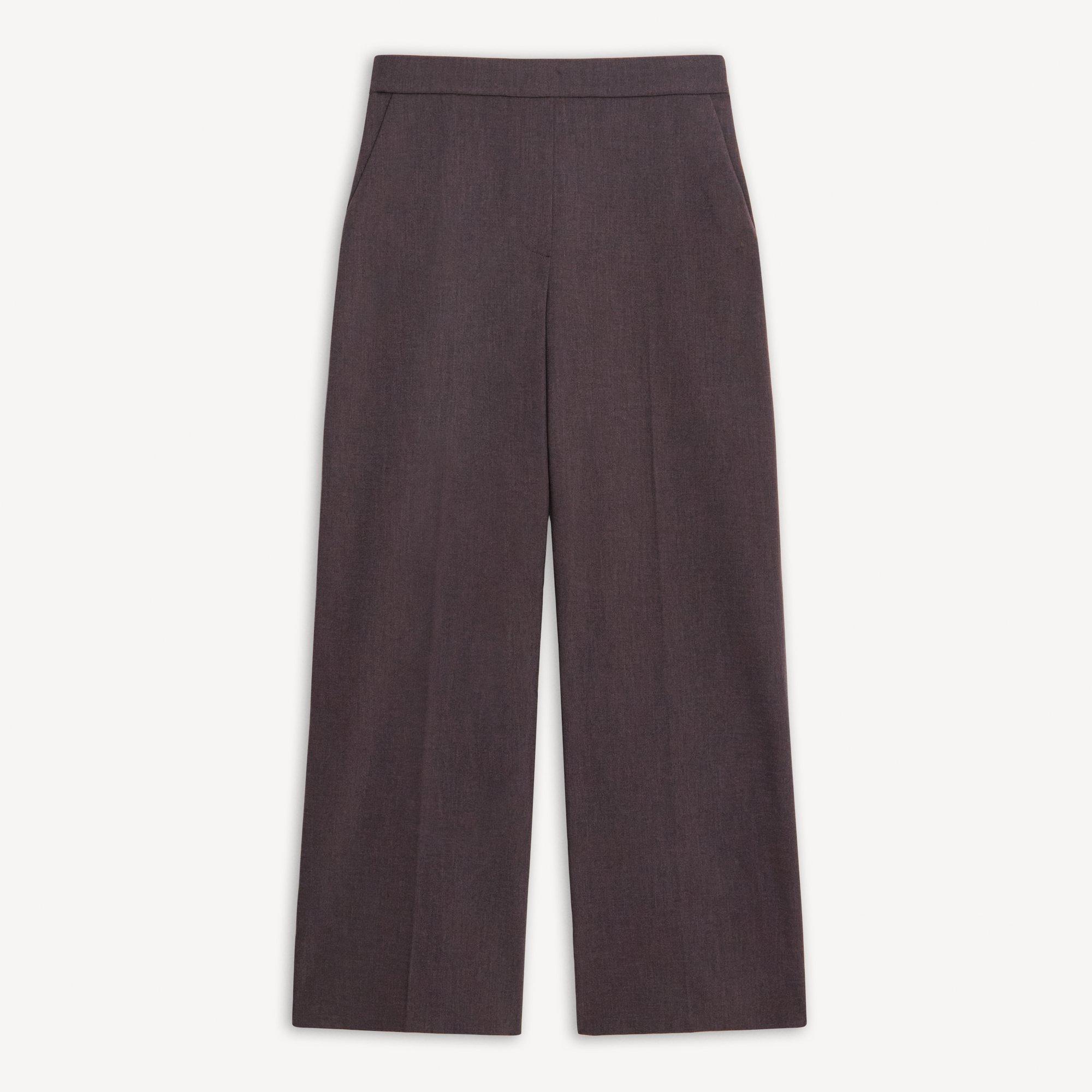 Classic Straight Pull-On Pant in M&eacute;lange Crepe