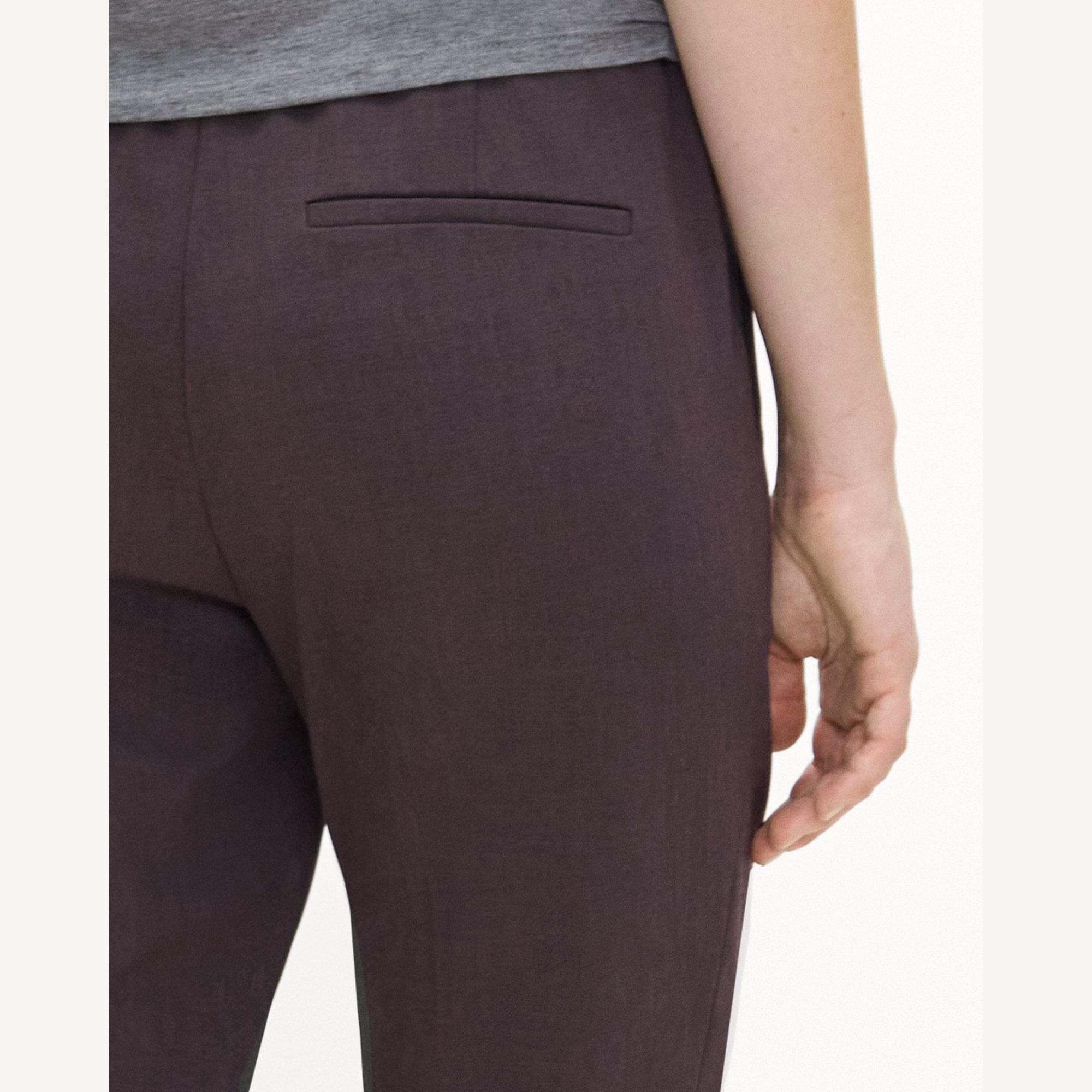 Treeca Pull-On Trousers in M&eacute;lange Crepe