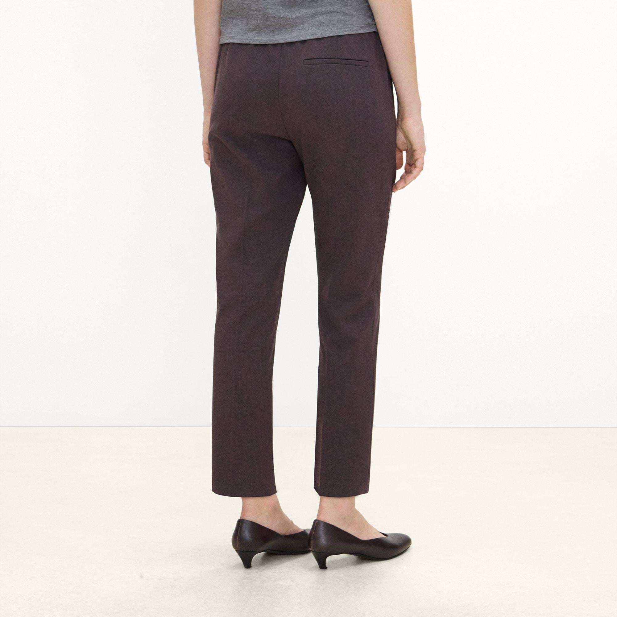 Treeca Pull-On Pant in M&eacute;lange Crepe