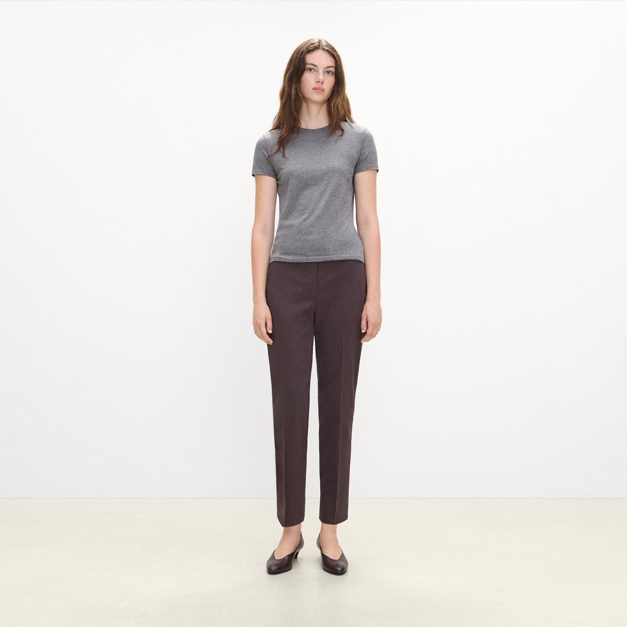 Treeca Pull-On Pant in M&eacute;lange Crepe
