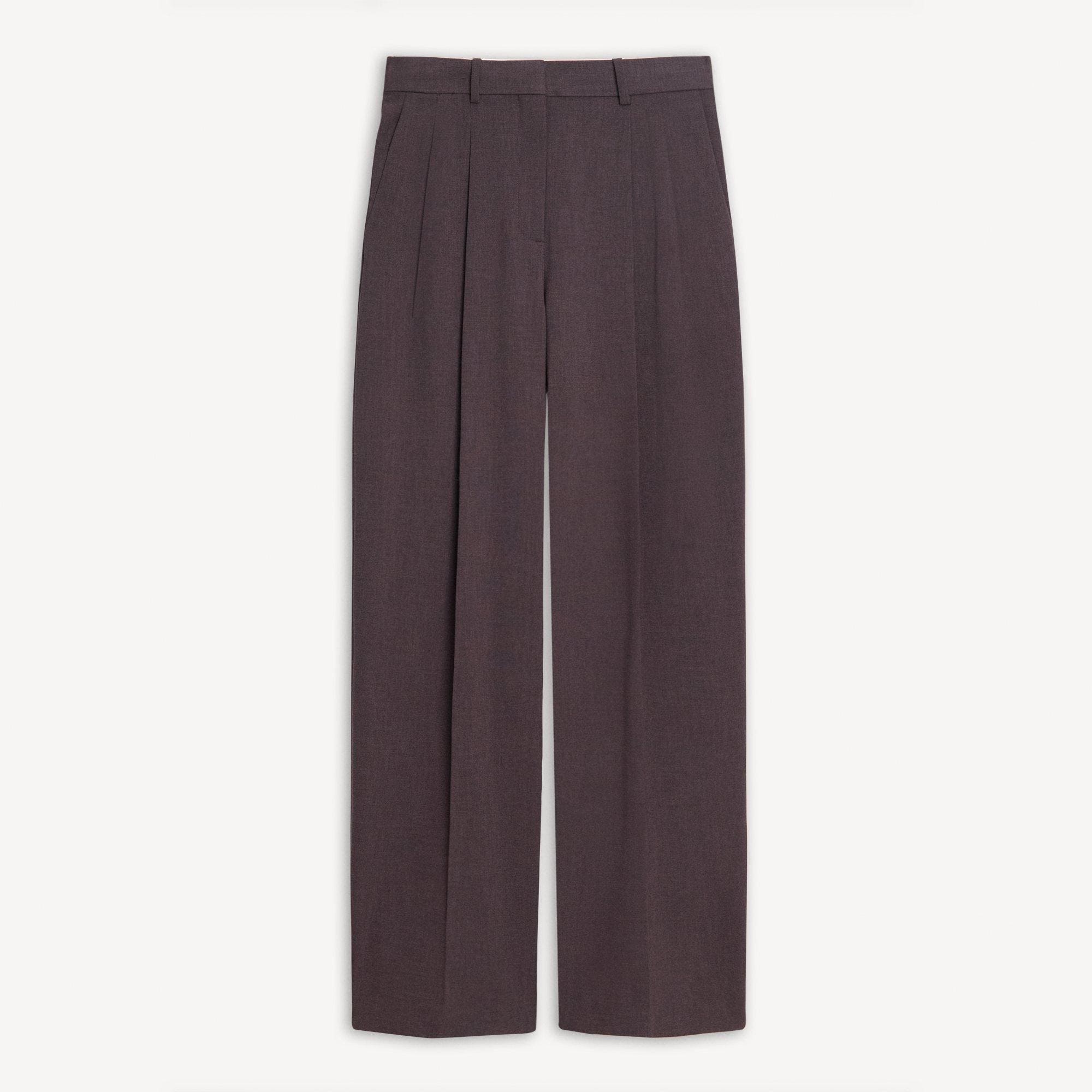 Double Pleat Pant in M&eacute;lange Crepe