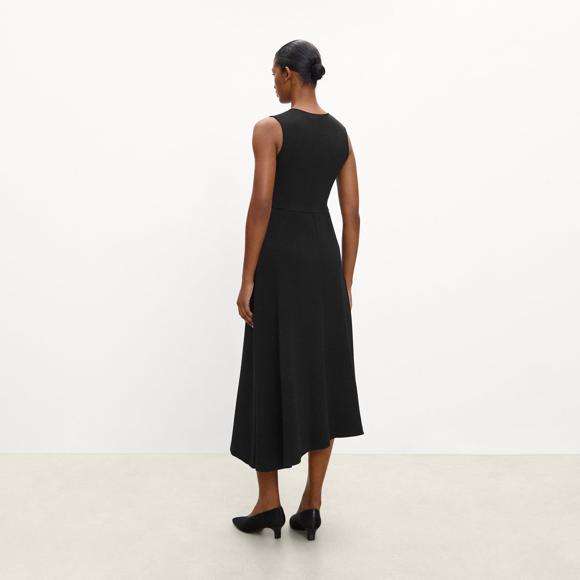Fit-and-Flare Circle Dress in Admiral Crepe