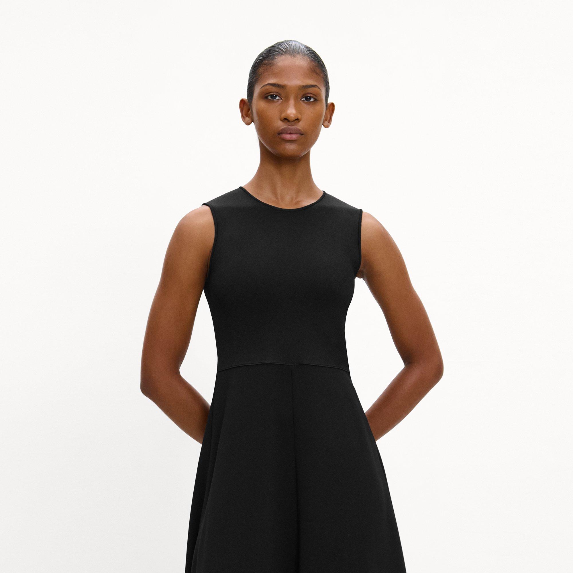 Fit-and-Flare Circle Dress in Admiral Crepe
