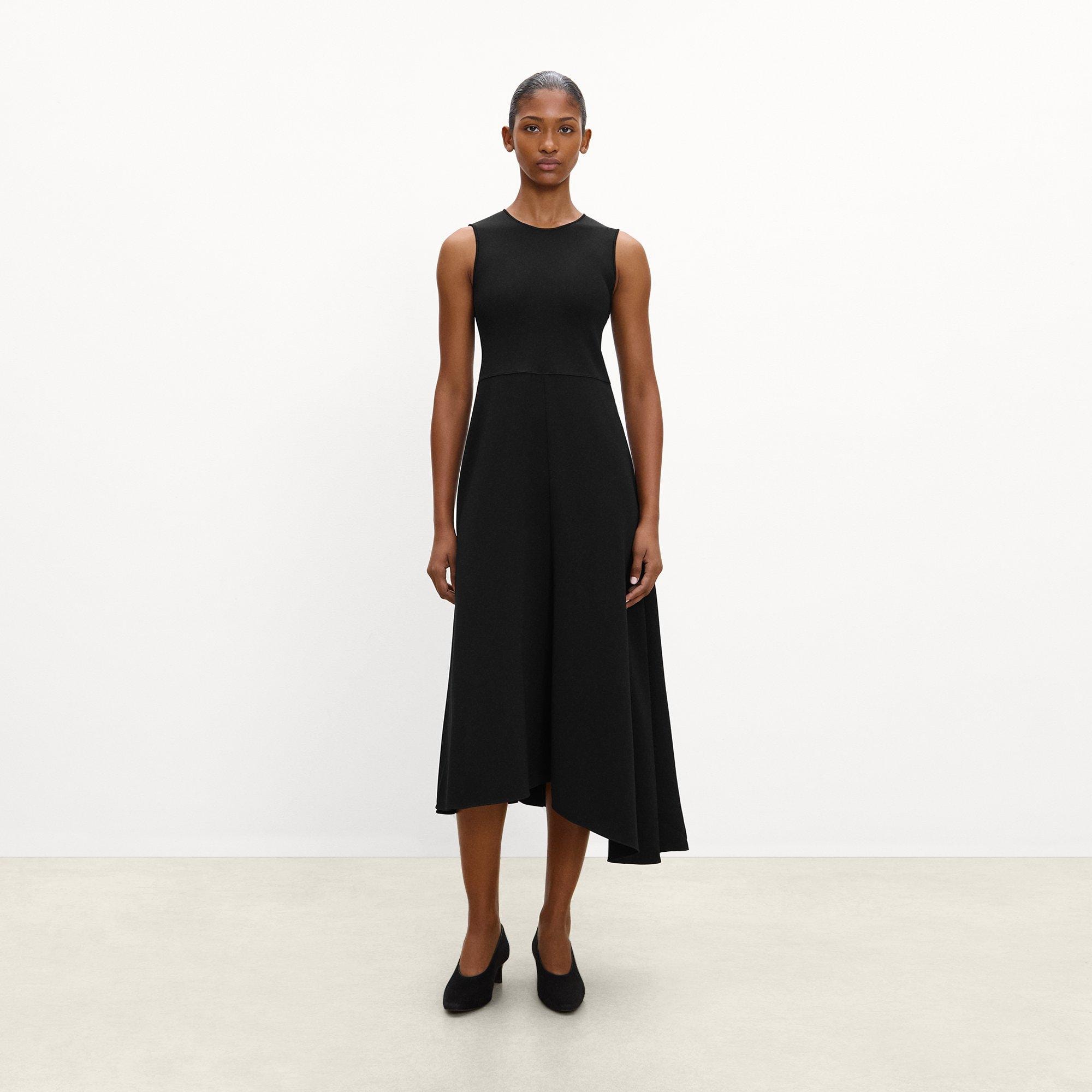 Fit-and-Flare Circle Dress in Admiral Crepe