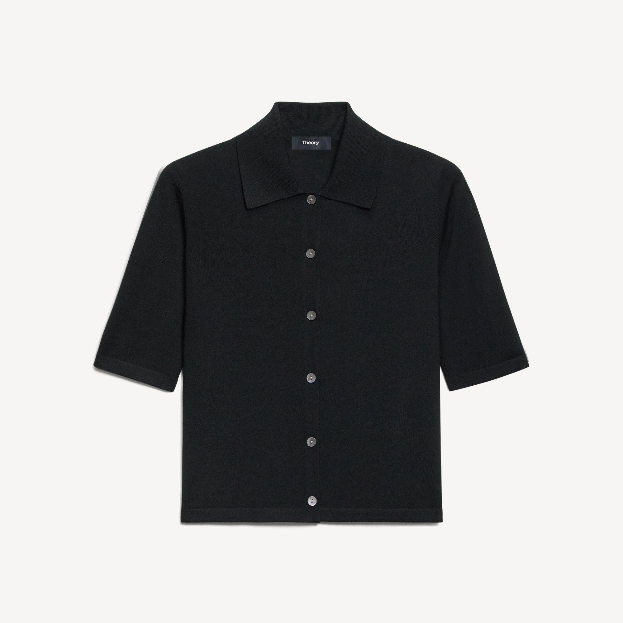 Short-Sleeve Knit Shirt in Regal Wool