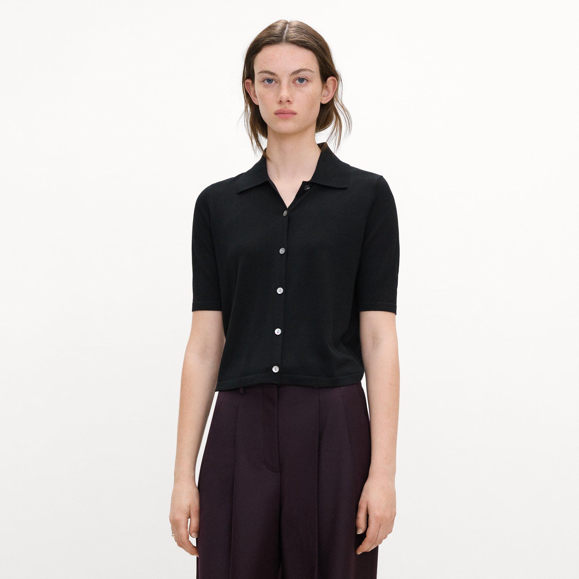 Short-Sleeve Knit Shirt in Regal Wool