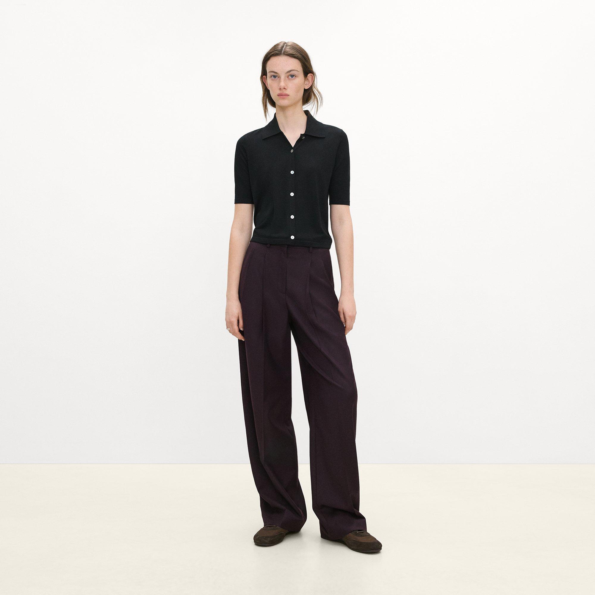 Short-Sleeve Knit Shirt in Regal Wool