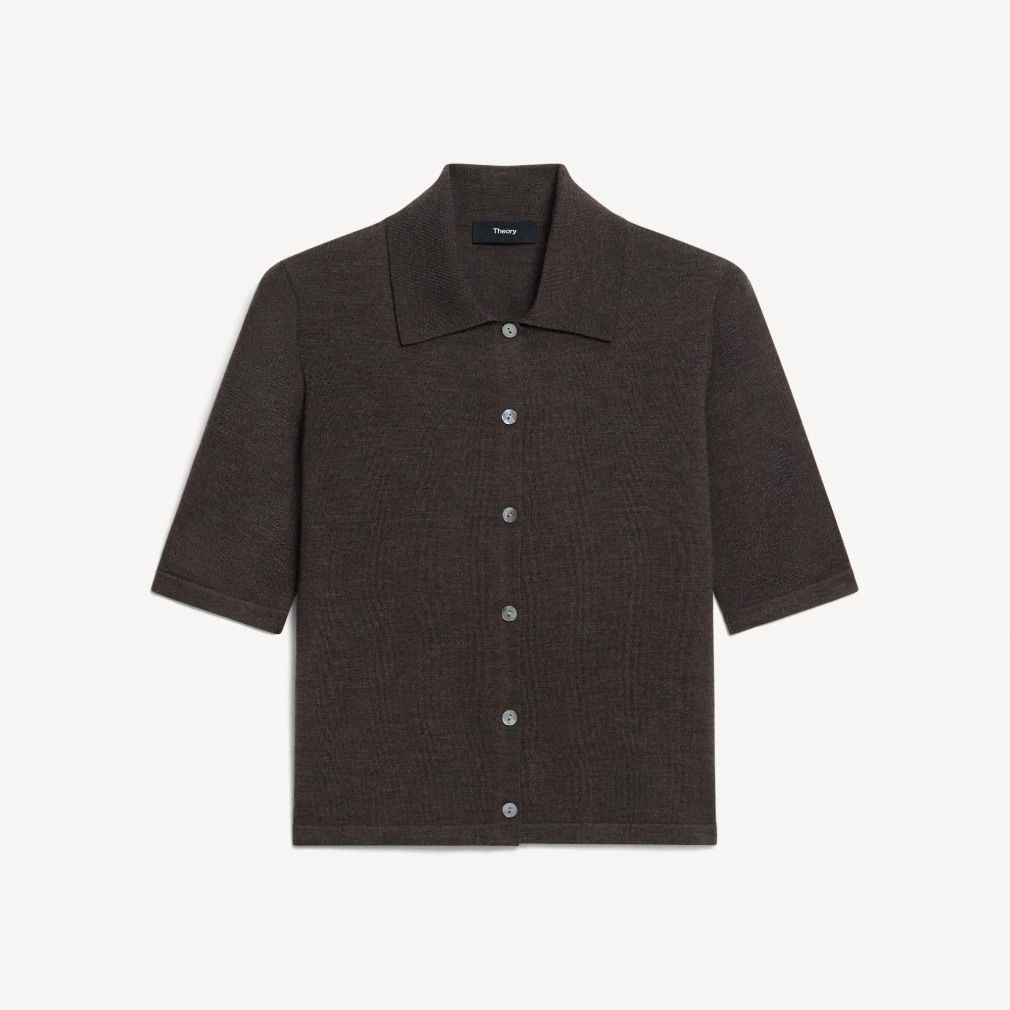 Short-Sleeve Knit Shirt in Regal Wool