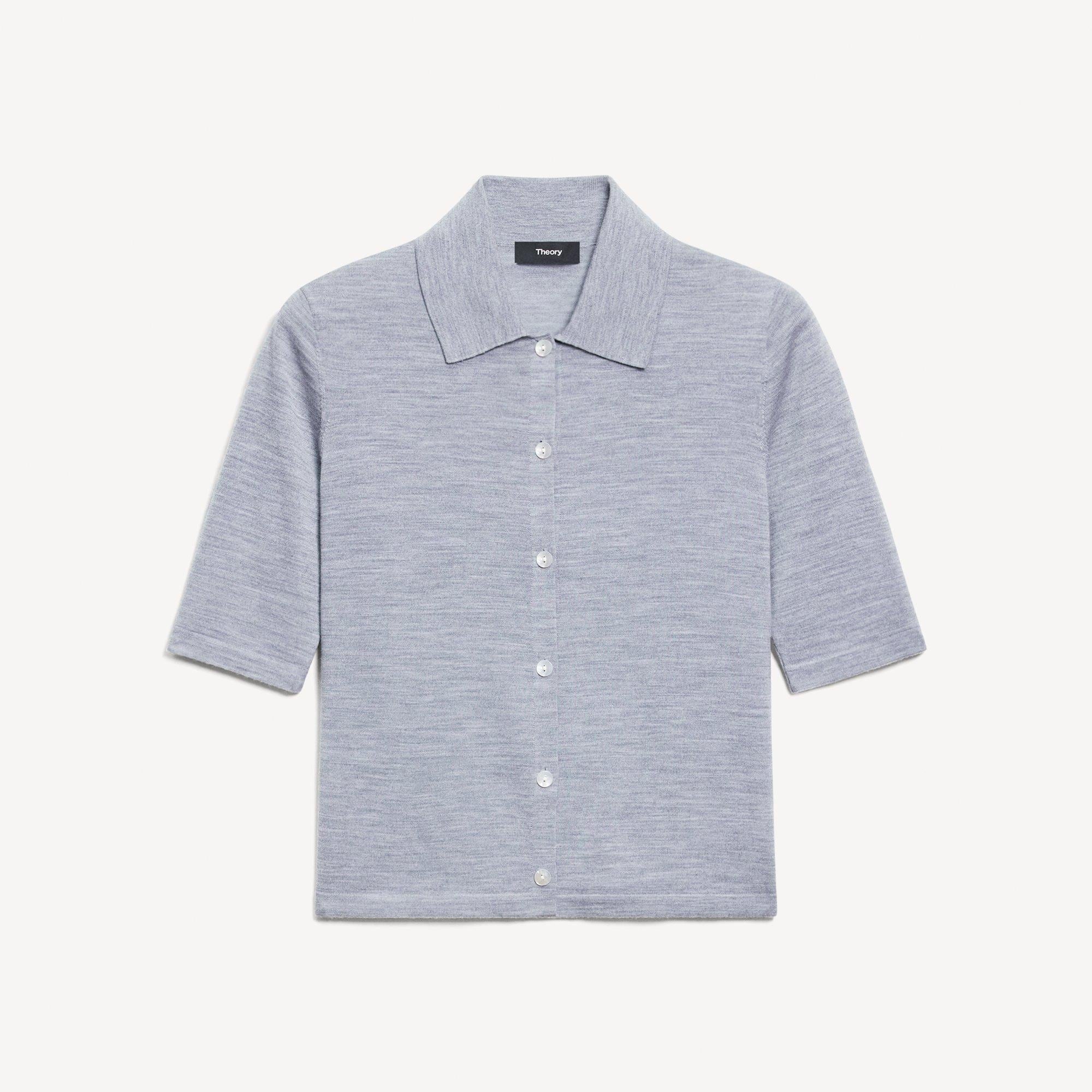 Short-Sleeve Knit Shirt in Regal Wool