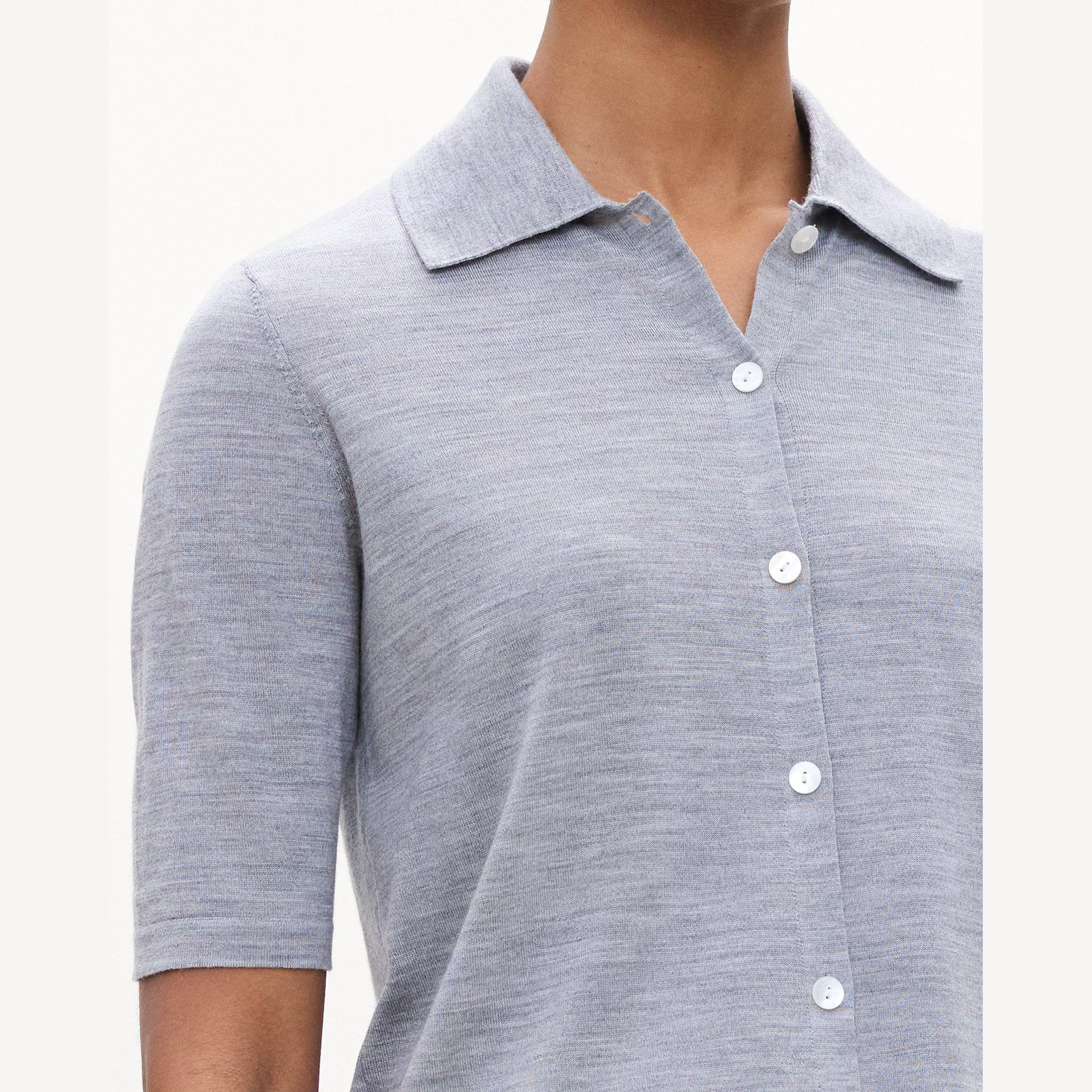 Short-Sleeve Knit Shirt in Regal Wool