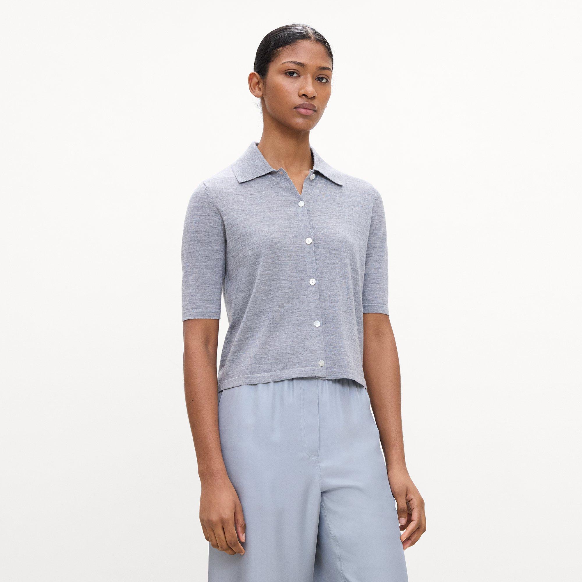 Short-Sleeve Knit Shirt in Regal Wool