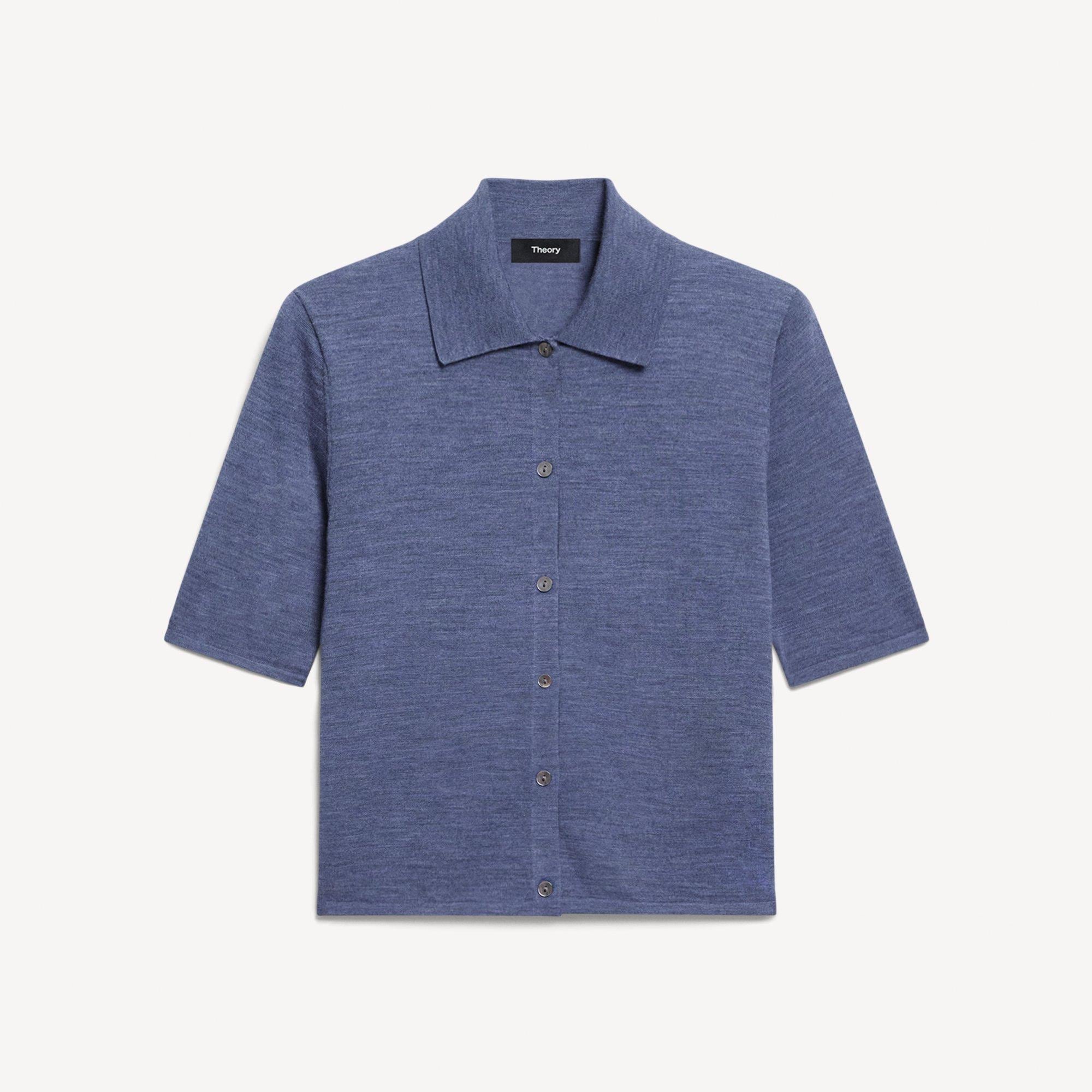 Short-Sleeve Knit Shirt in Regal Wool