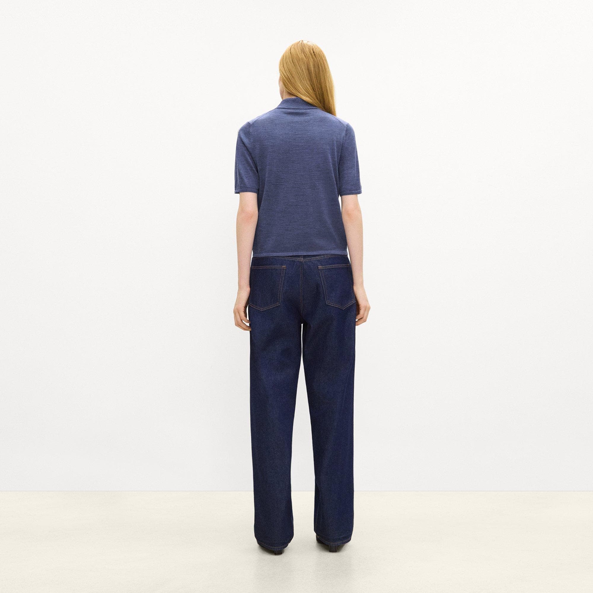 Short-Sleeve Knit Shirt in Regal Wool