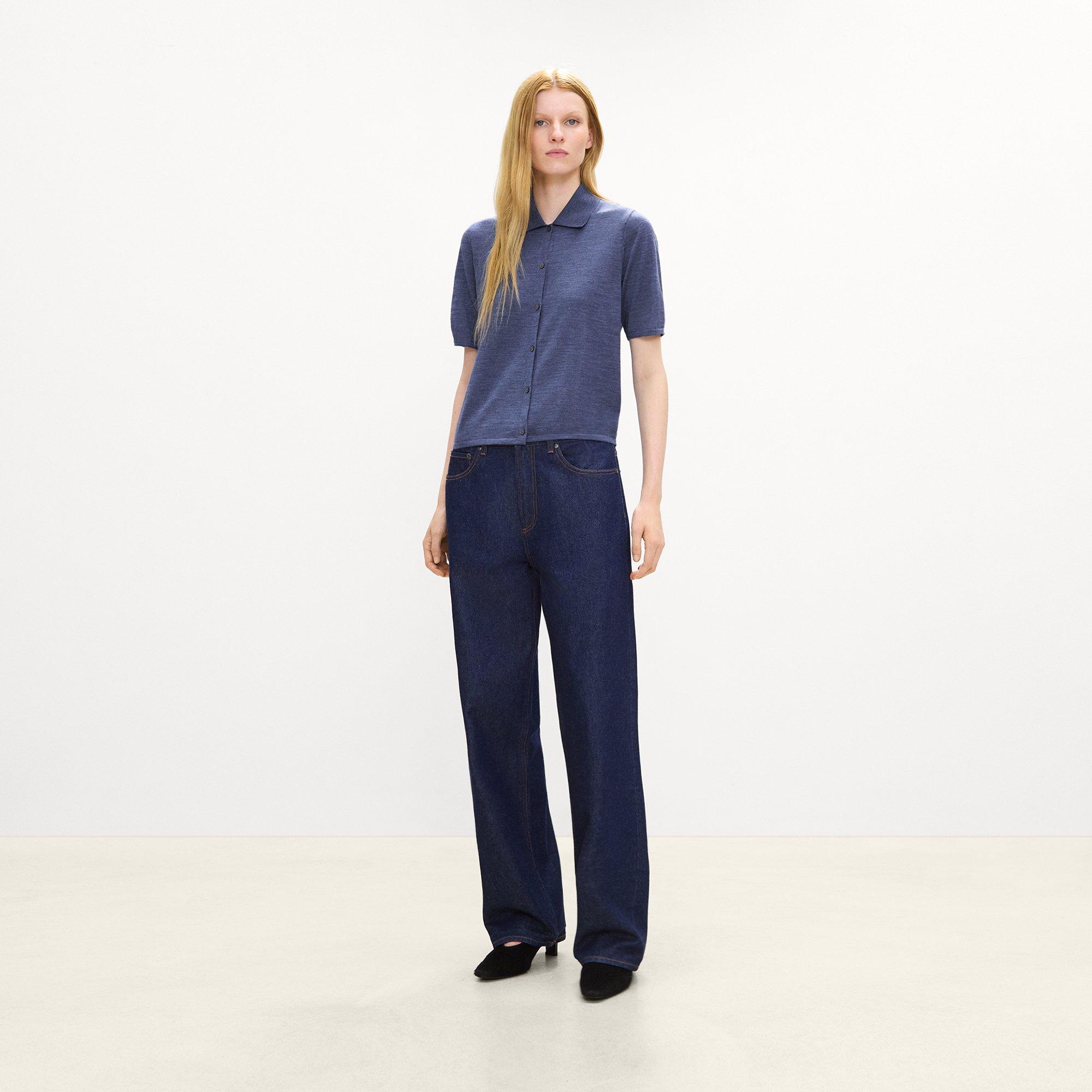 Short-Sleeve Knit Shirt in Regal Wool