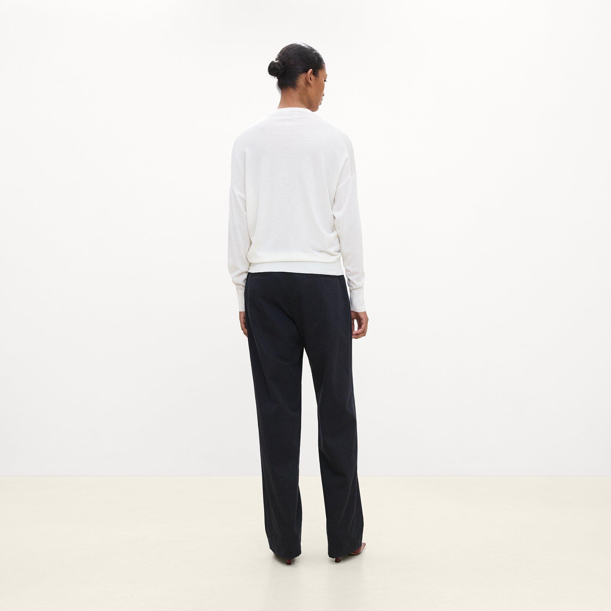 Oversized V-Neck Sweater in Regal Wool