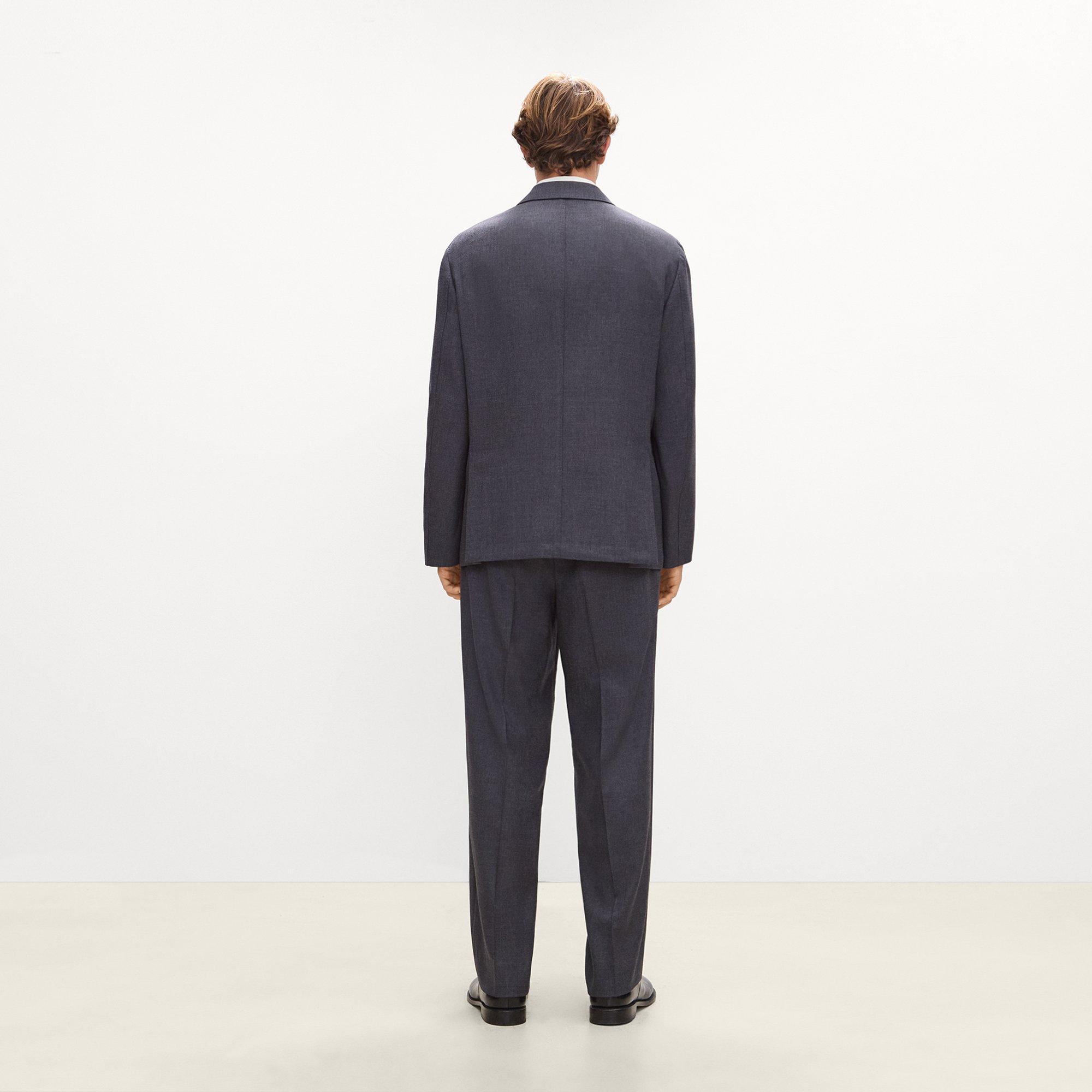 Double-Breasted Two-Button Blazer in Studio Wool