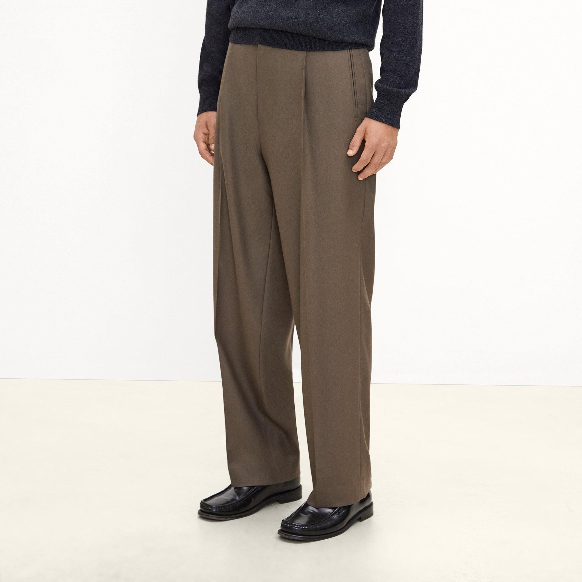 Relaxed Pleat Pant in Studio Wool
