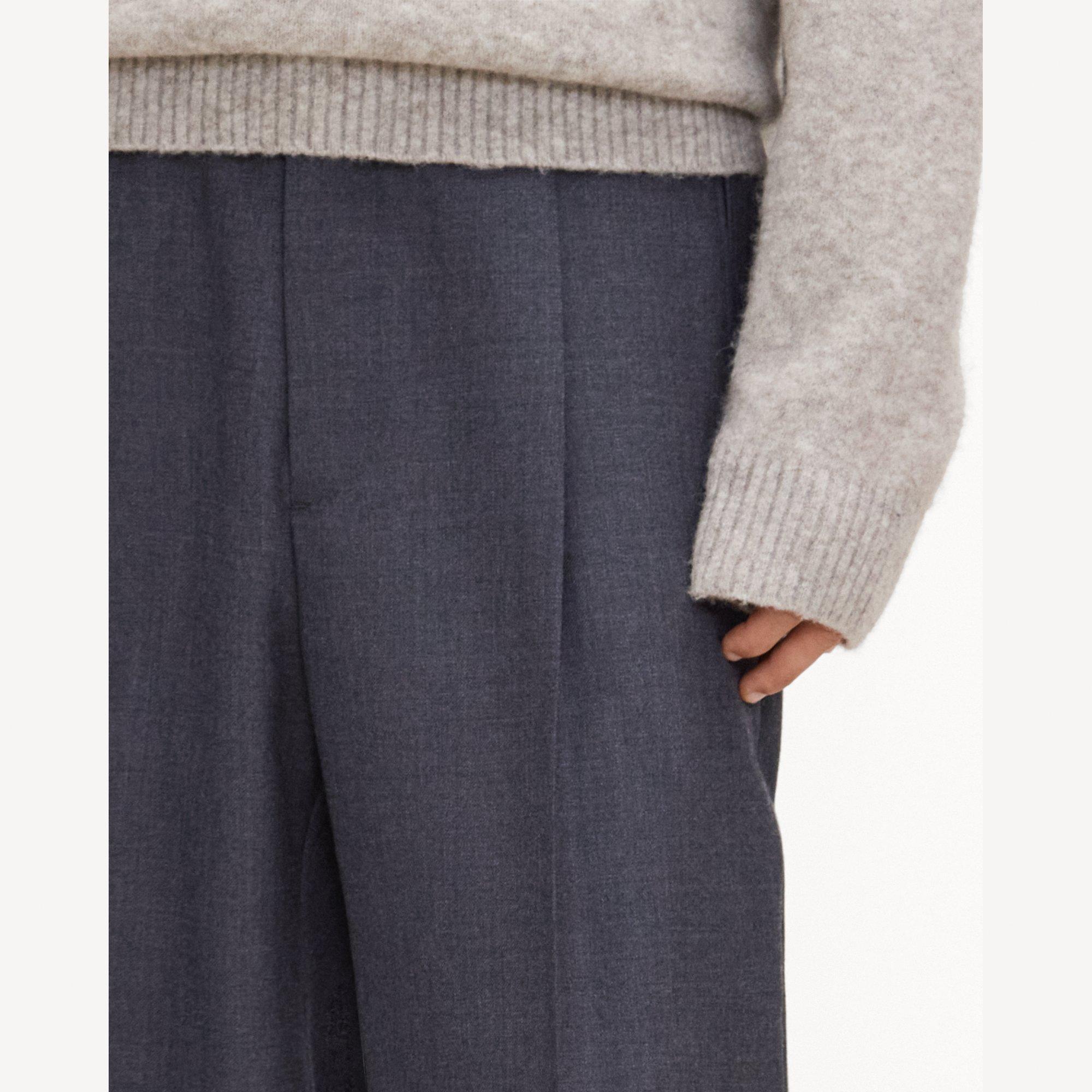 Relaxed Pleat Pant in Studio Wool