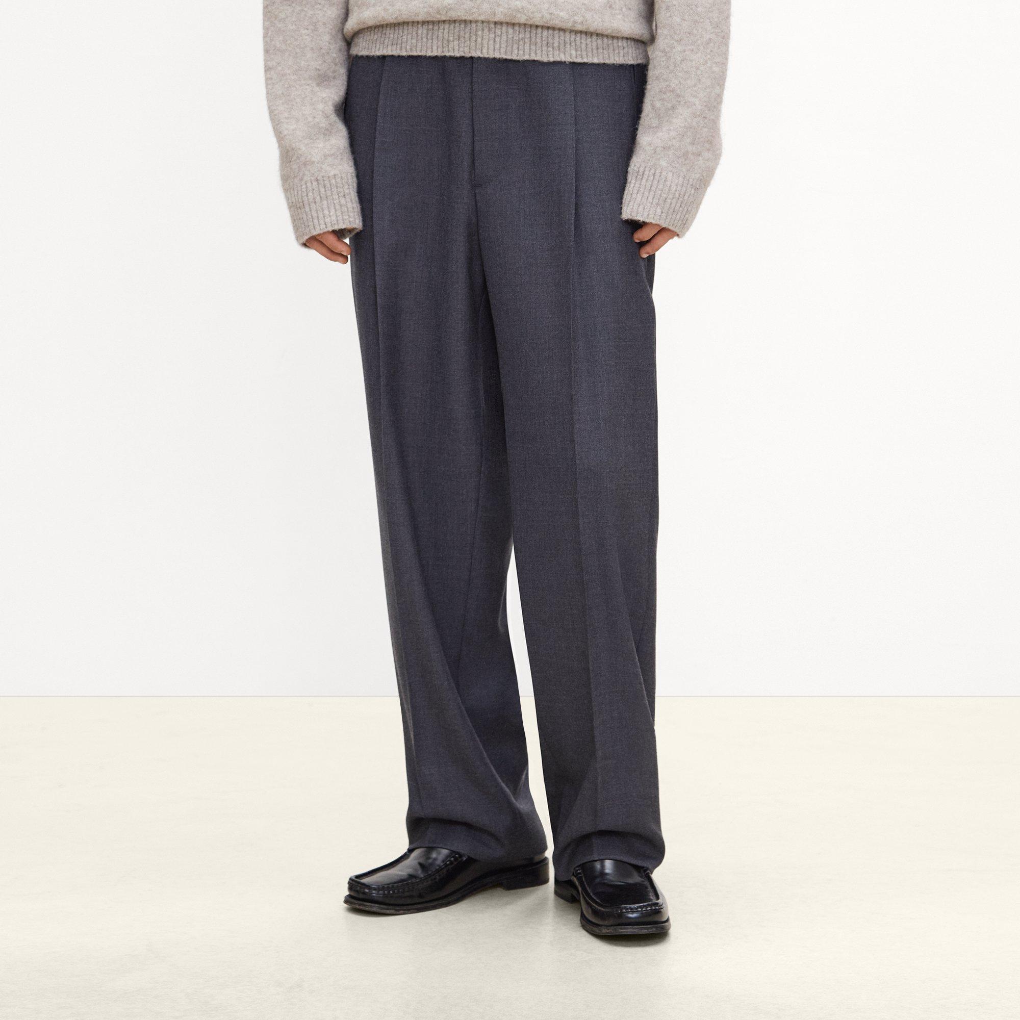 Relaxed Pleat Pant in Studio Wool