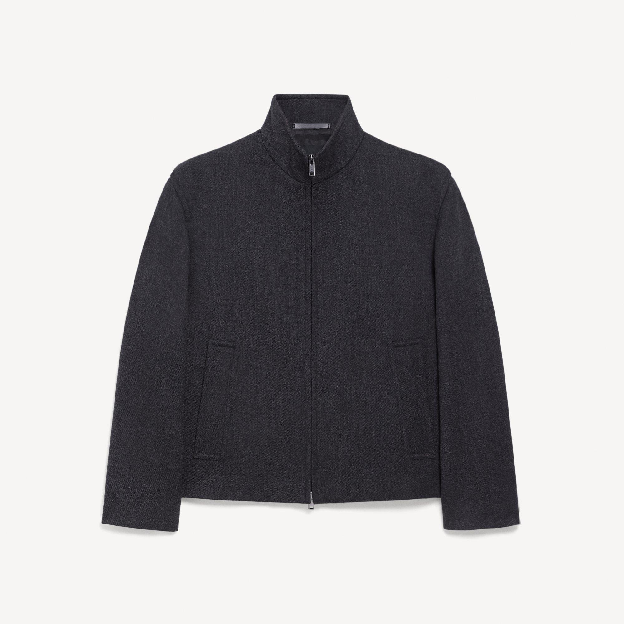 Stand Collar Zip Jacket in Gansevoort Wool