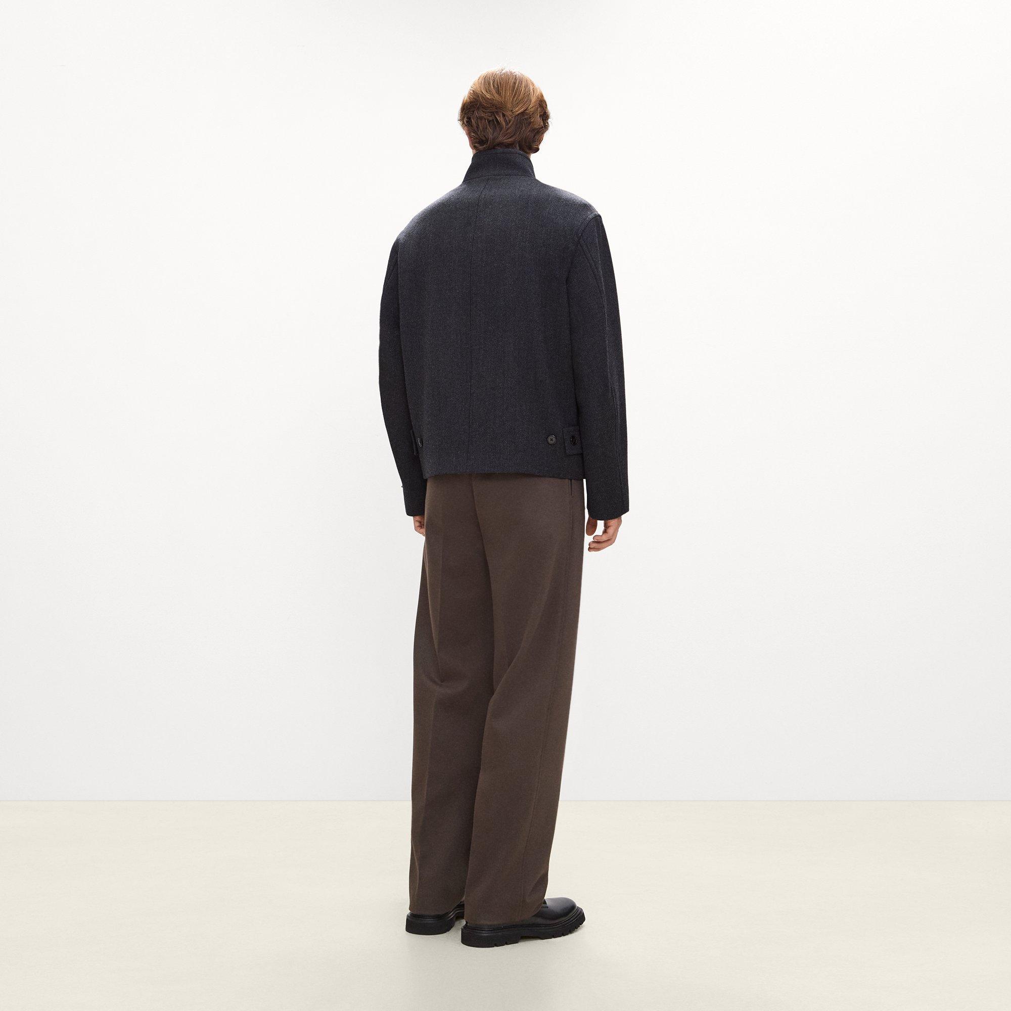 Stand Collar Zip Jacket in Gansevoort Wool