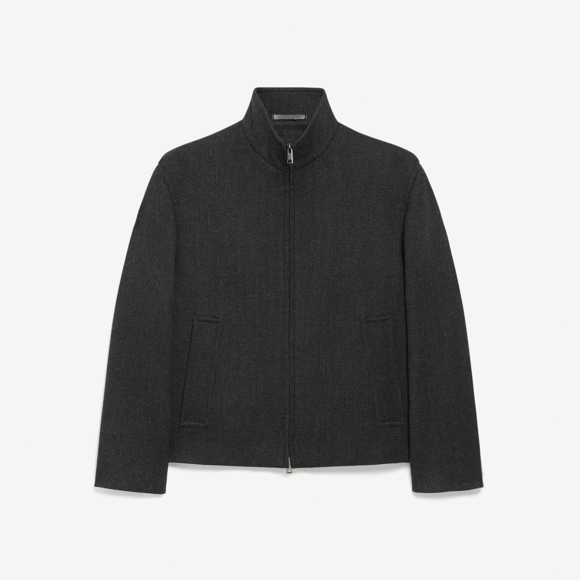 Stand Collar Zip Jacket in Gansevoort Wool