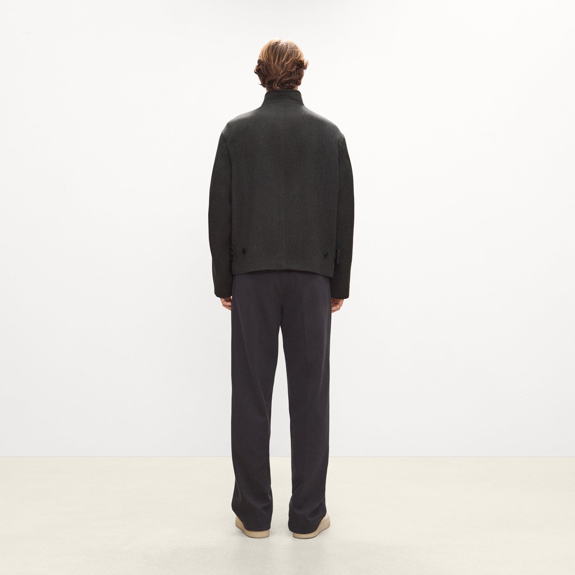 Stand Collar Zip Jacket in Gansevoort Wool