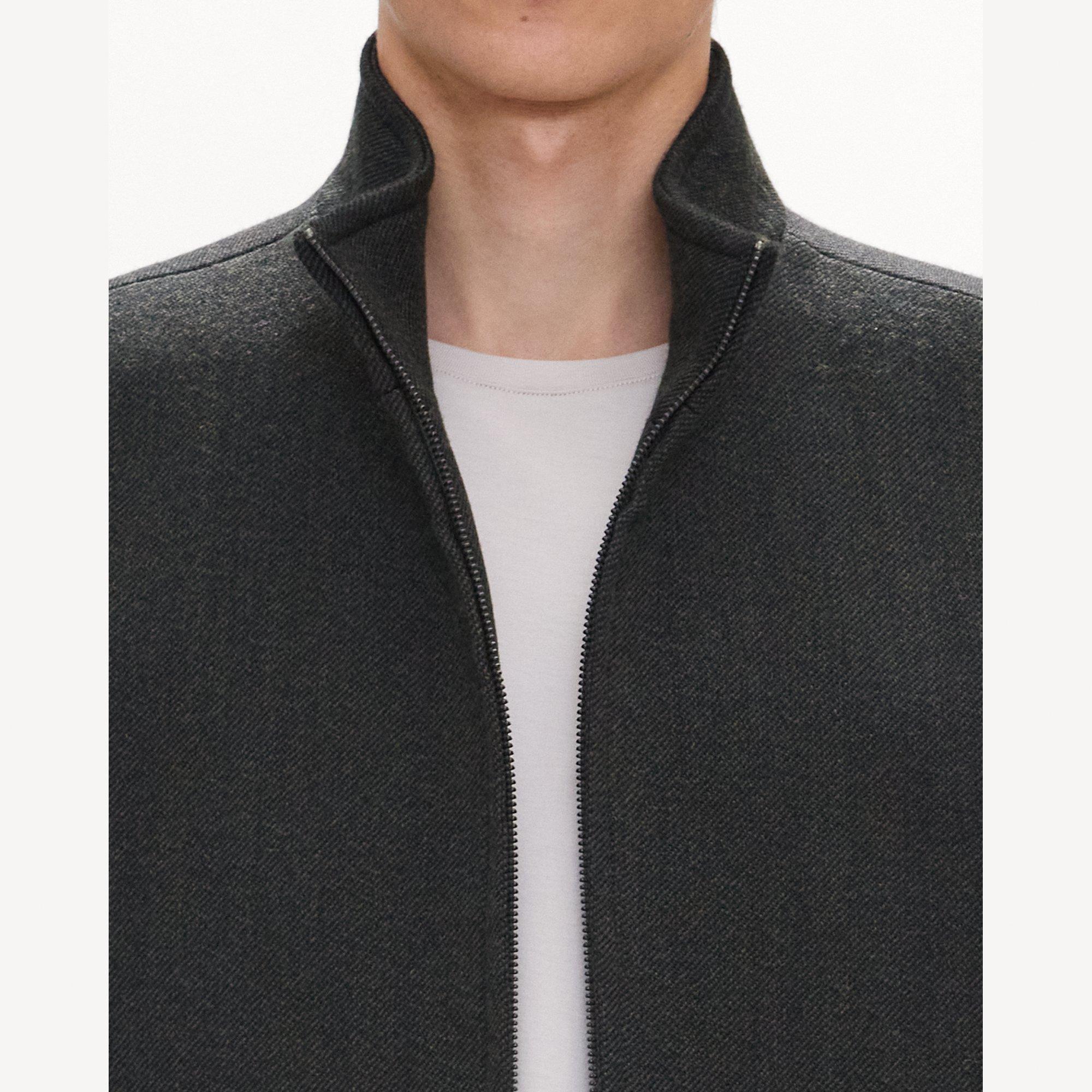 Stand Collar Zip Jacket in Gansevoort Wool