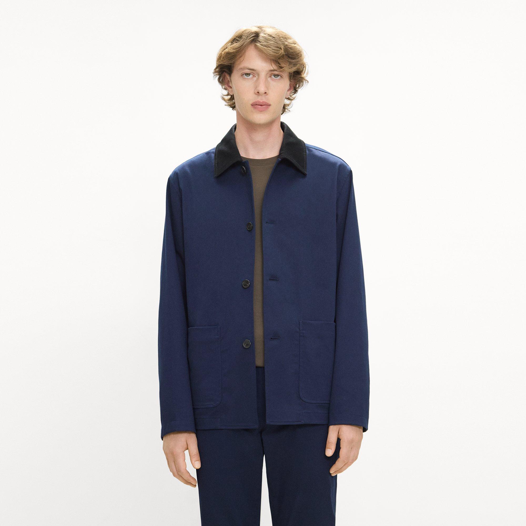 Four-Button Jacket in Moonsoft Cotton