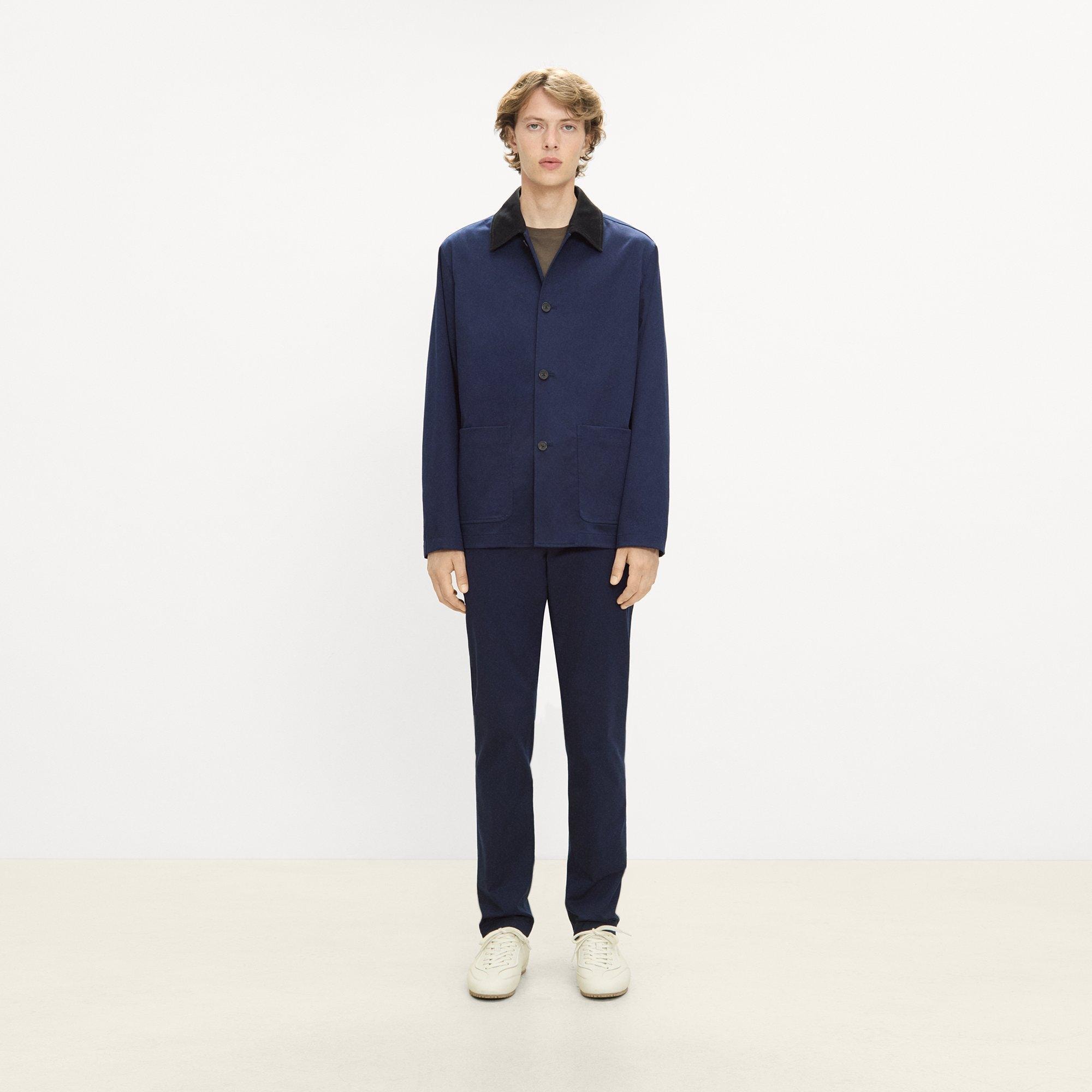 Four-Button Jacket in Moonsoft Cotton