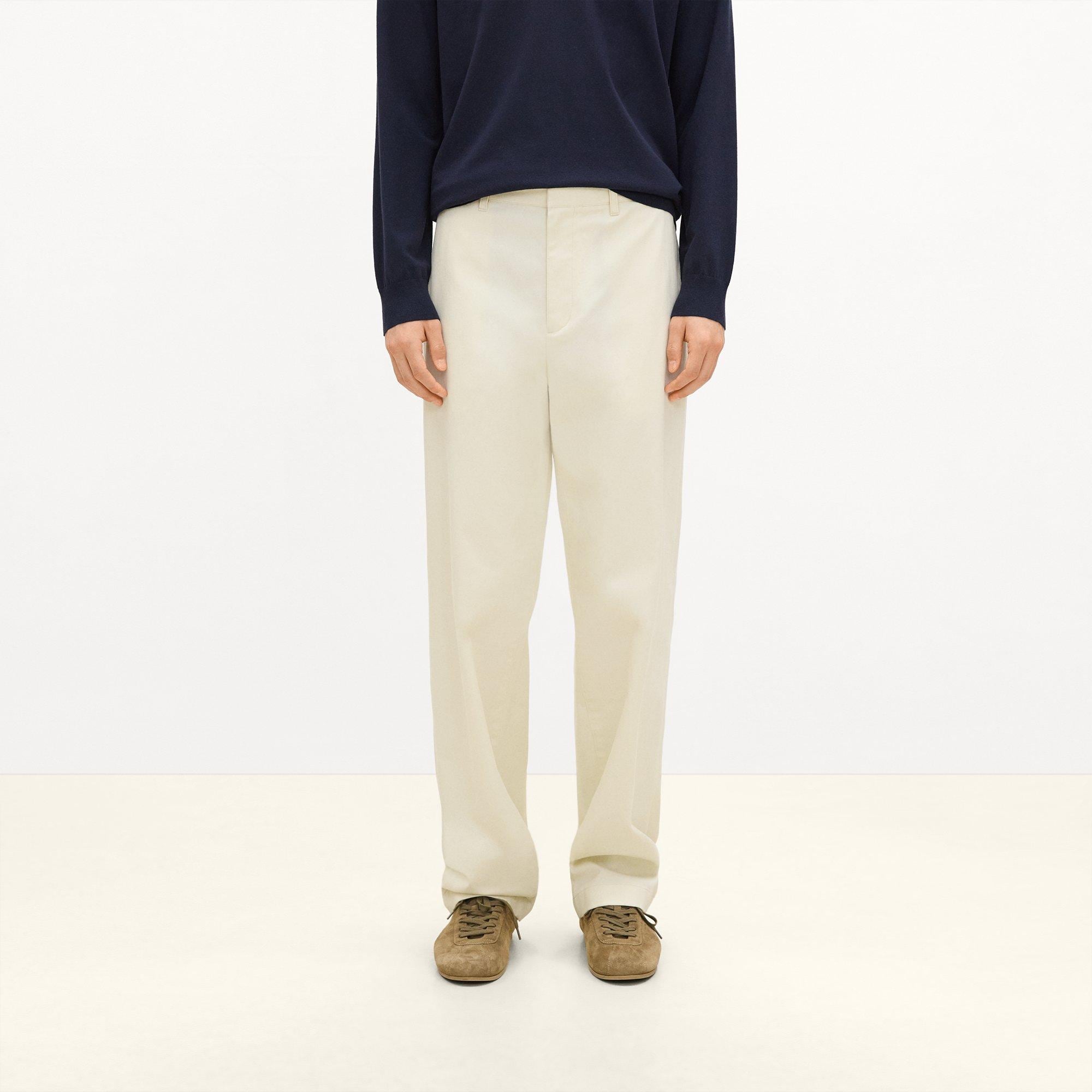 Straight Chino Trousers in Moonsoft Cotton