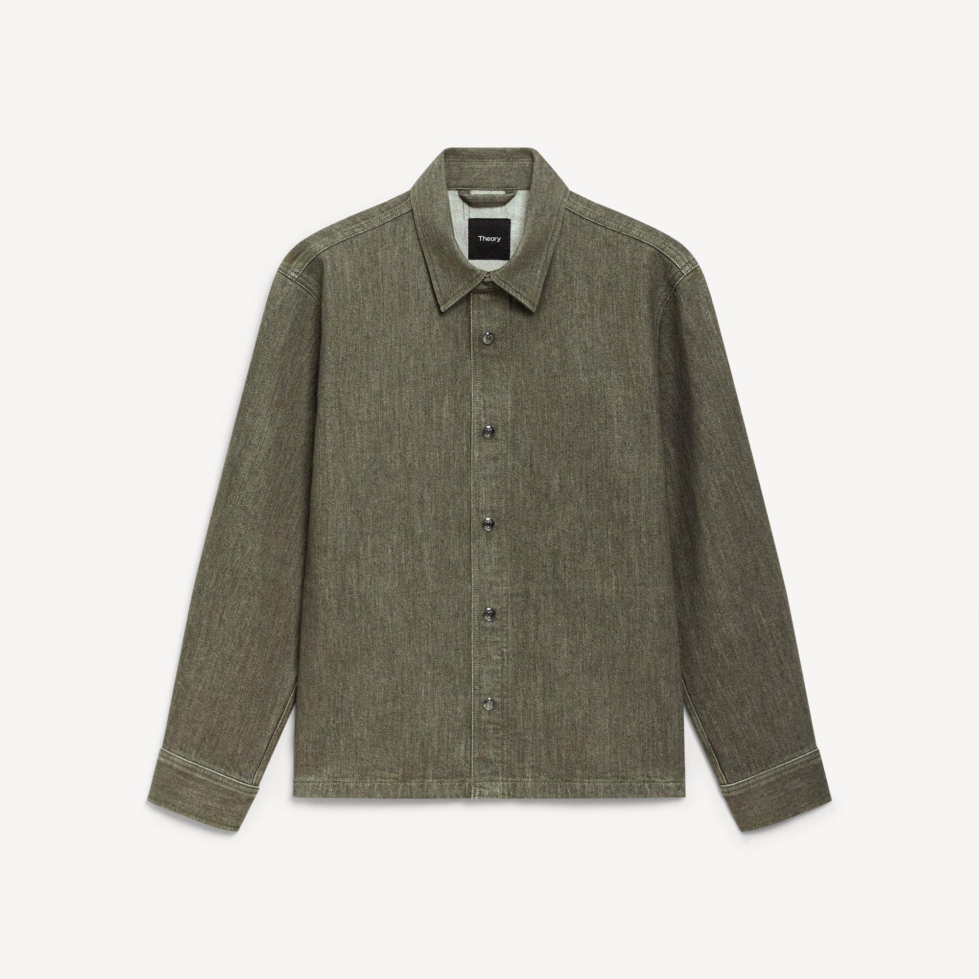 Snap Overshirt in Tinted Denim