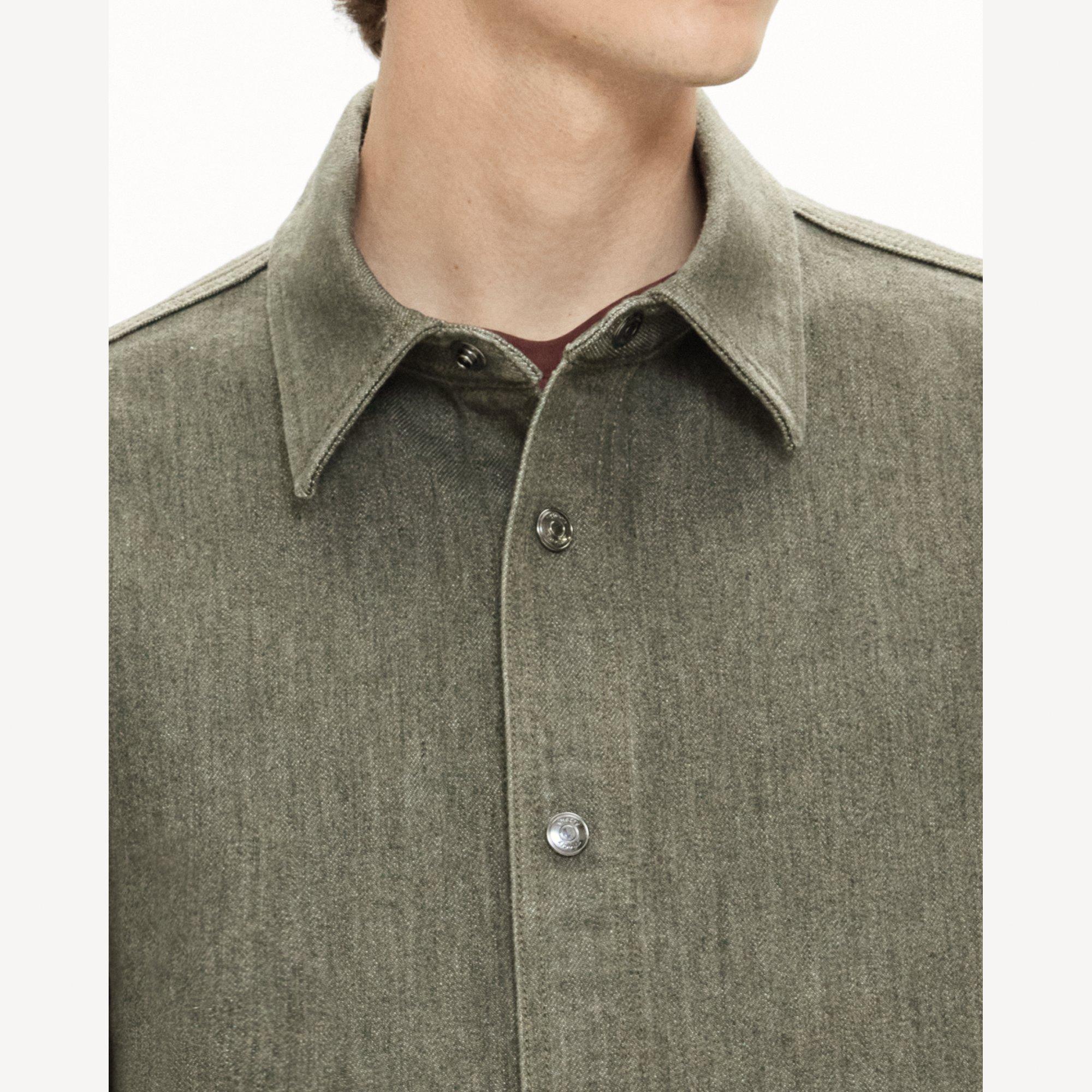 Snap Overshirt in Tinted Denim