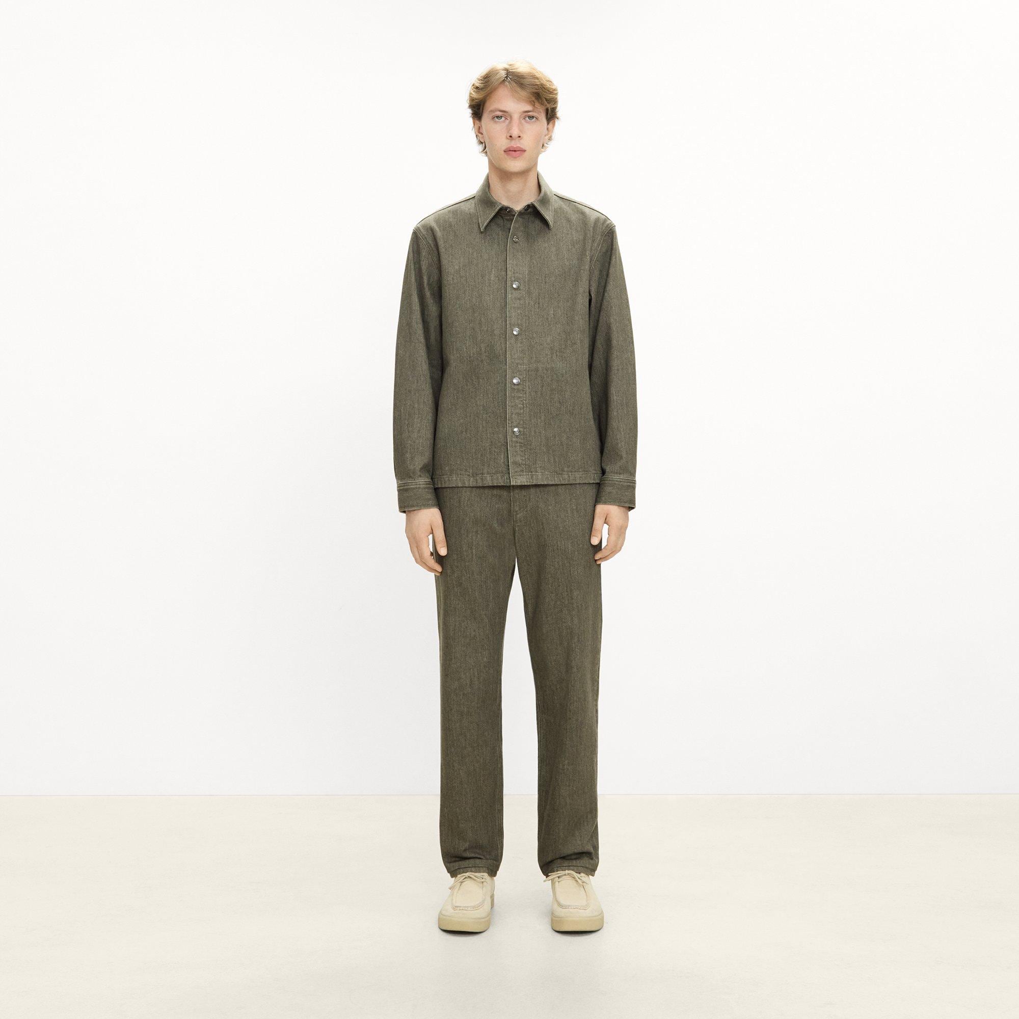 Snap Overshirt in Tinted Denim