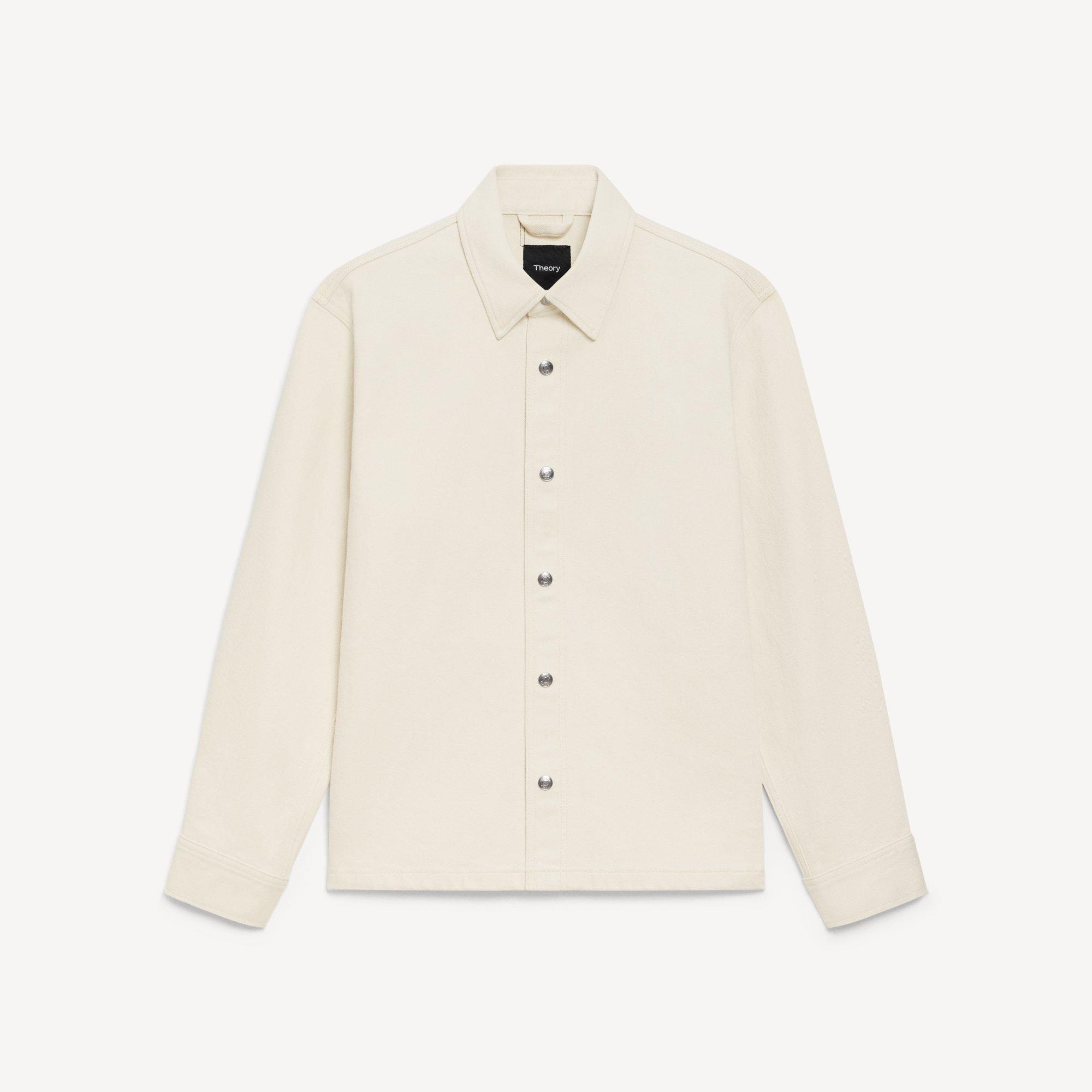 Snap Overshirt in Tinted Denim