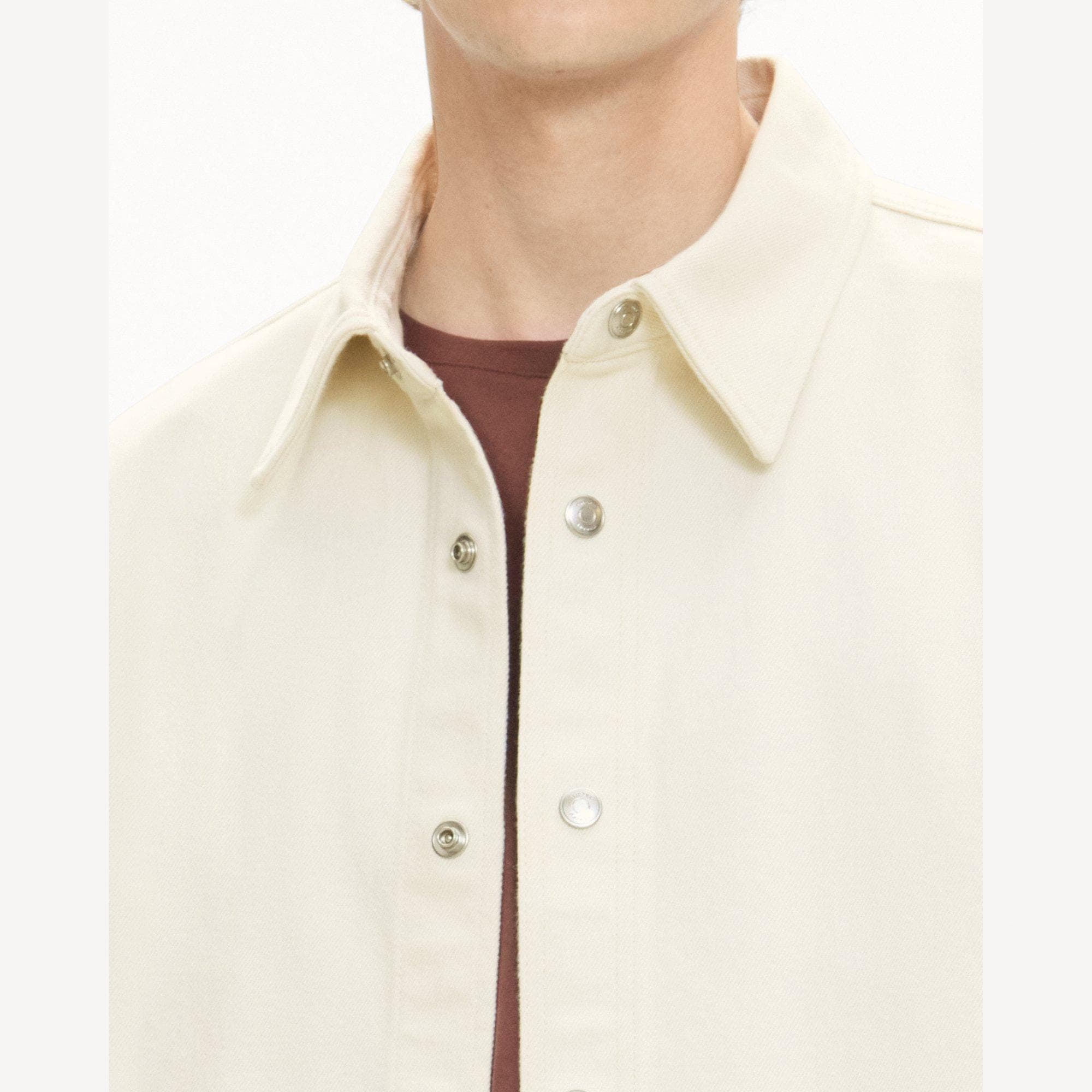 Snap Overshirt in Tinted Denim