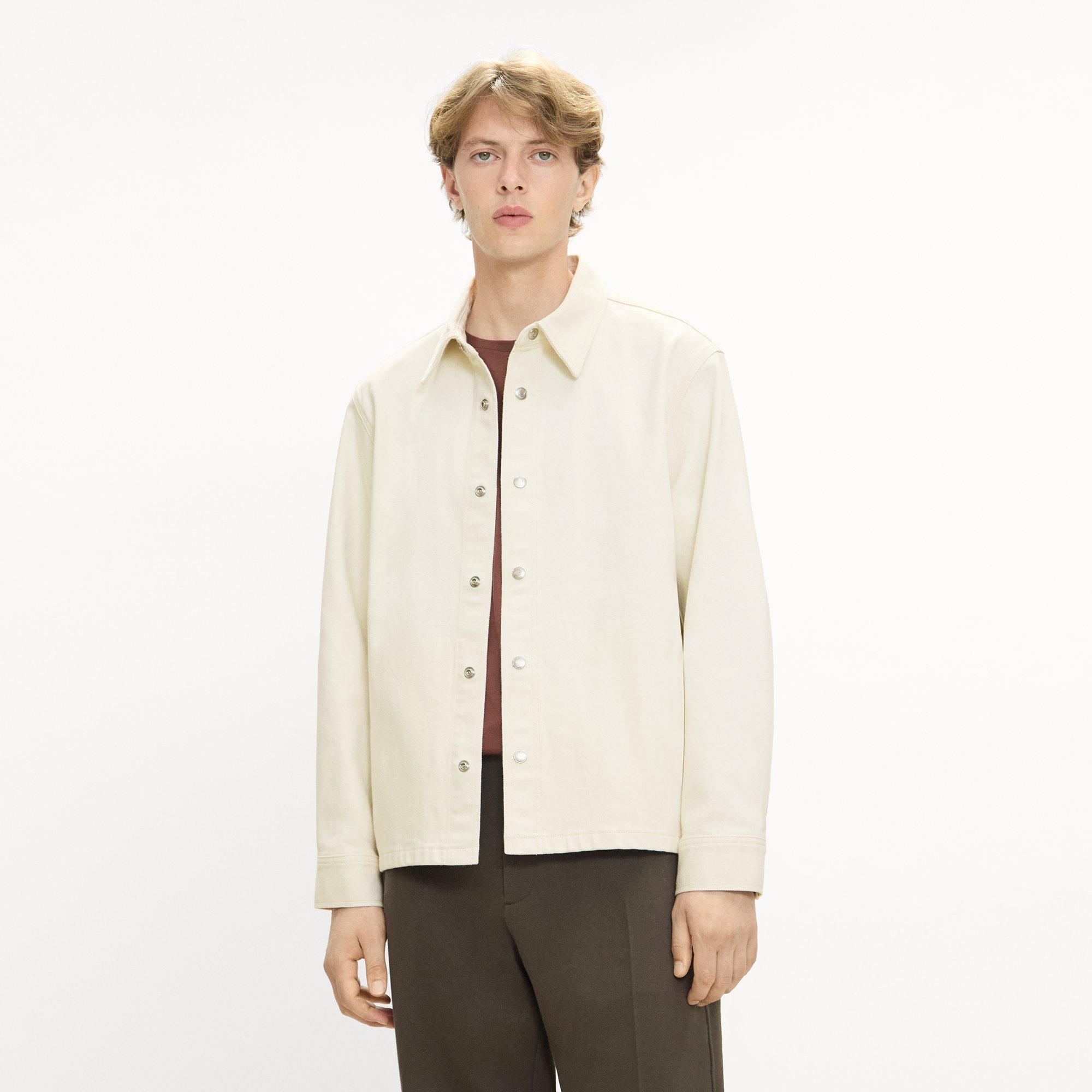 Snap Overshirt in Tinted Denim
