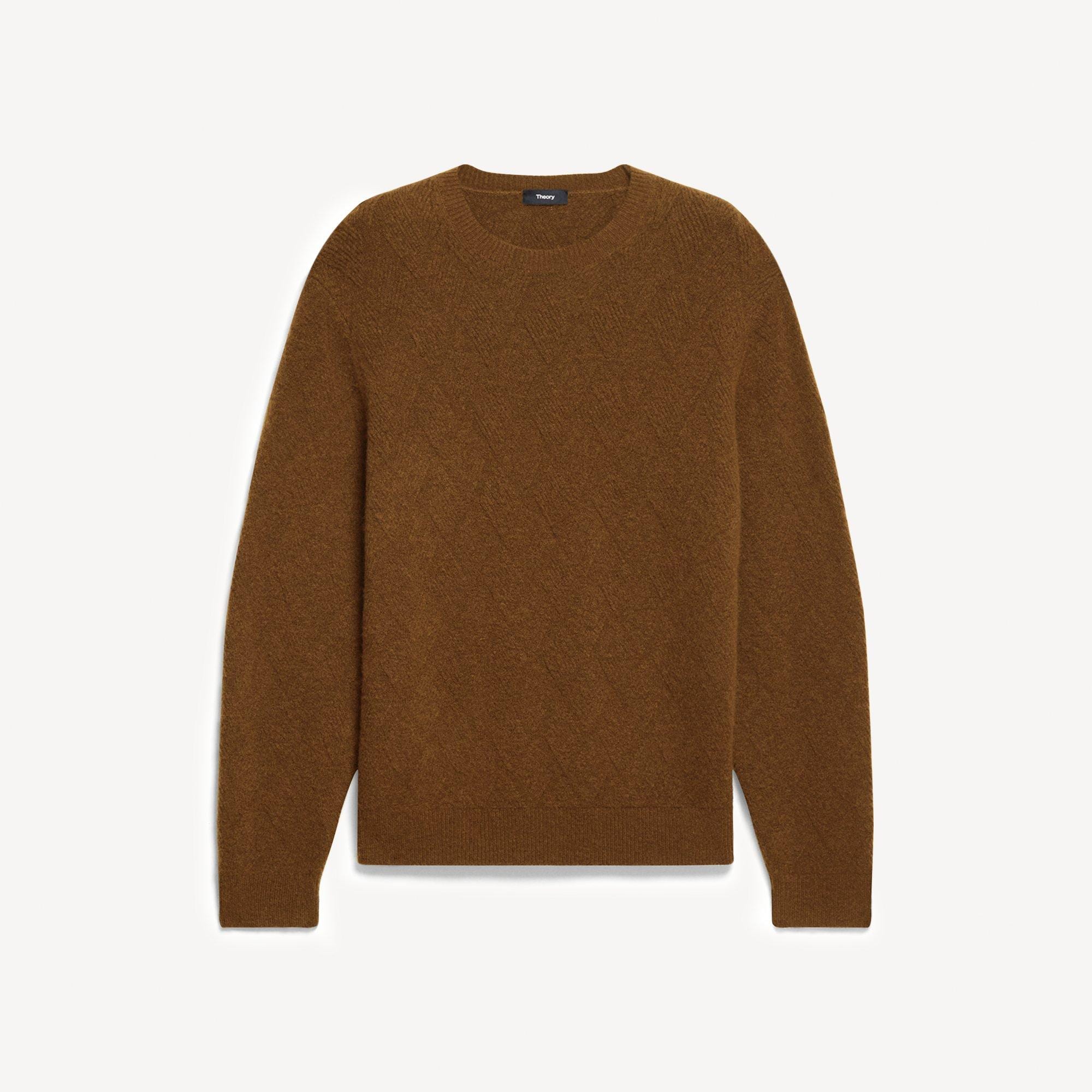 Diamond Weave Sweater in Stretch Wool-Blend