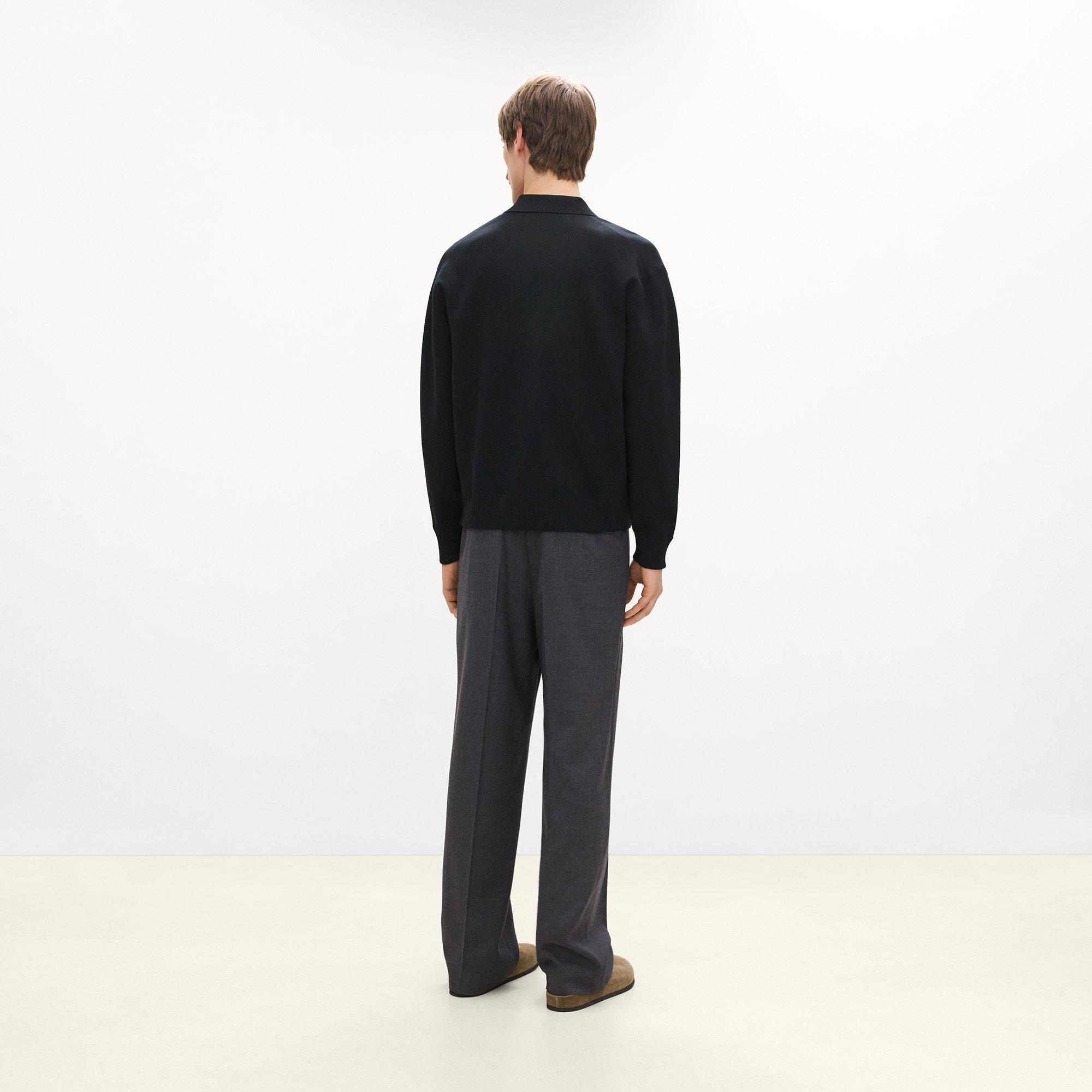 Open Collar Sweater in Light Bilen