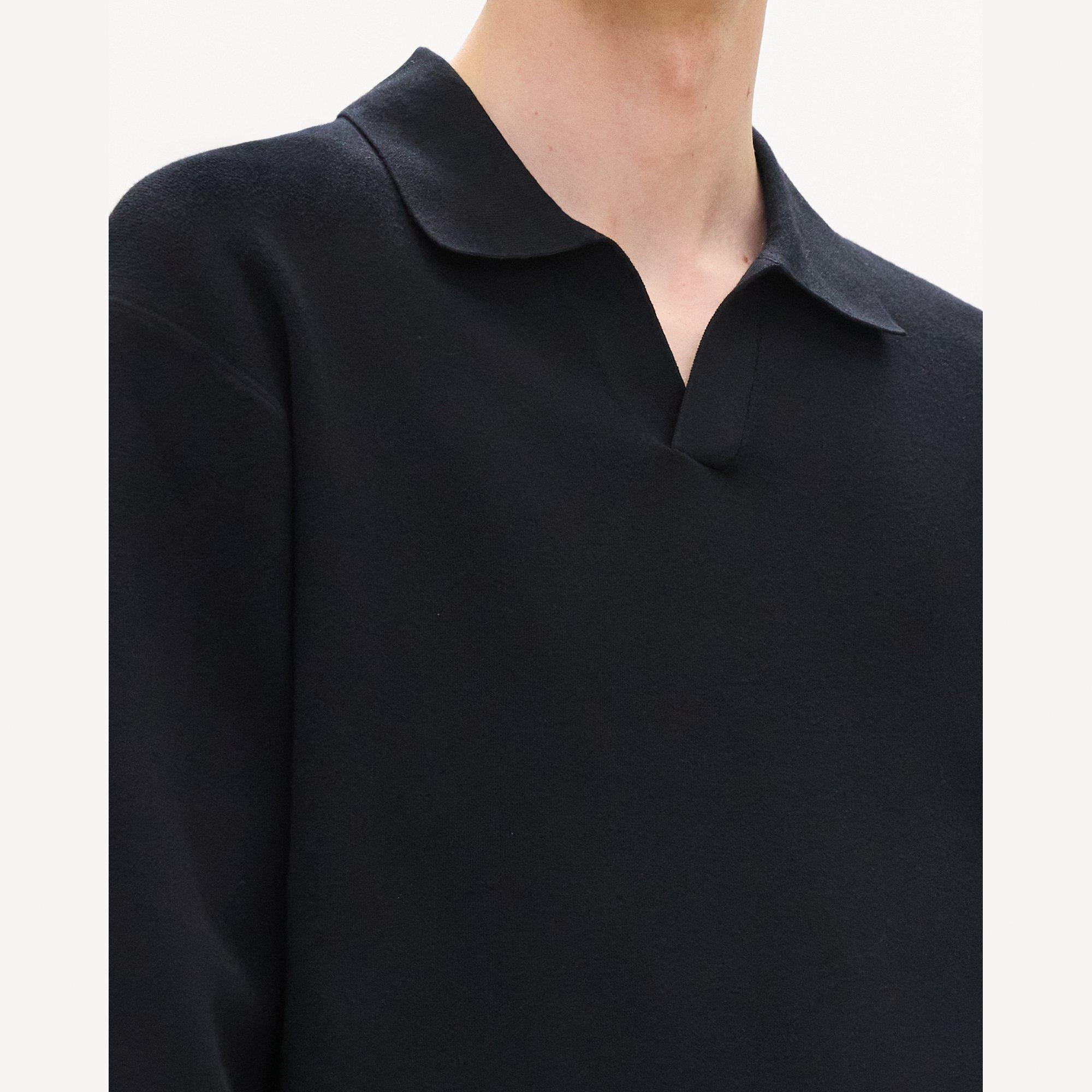 Open Collar Sweater in Light Bilen