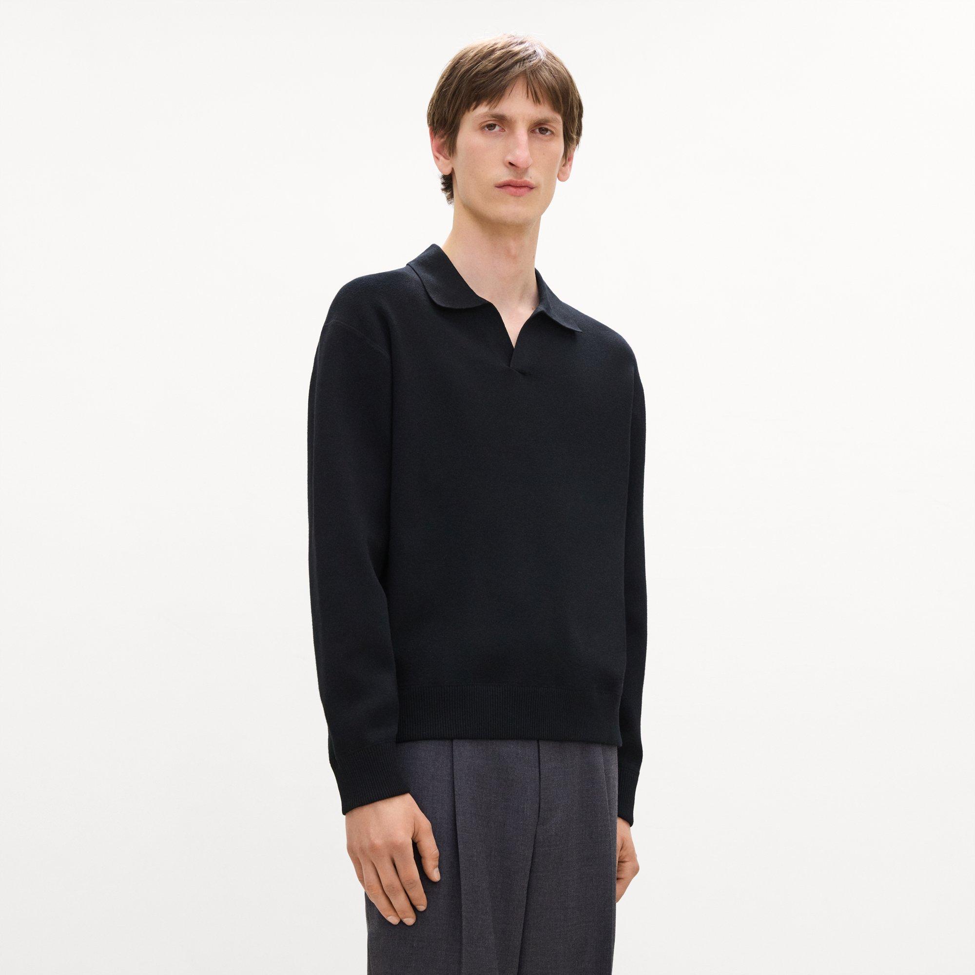 Open Collar Sweater in Light Bilen
