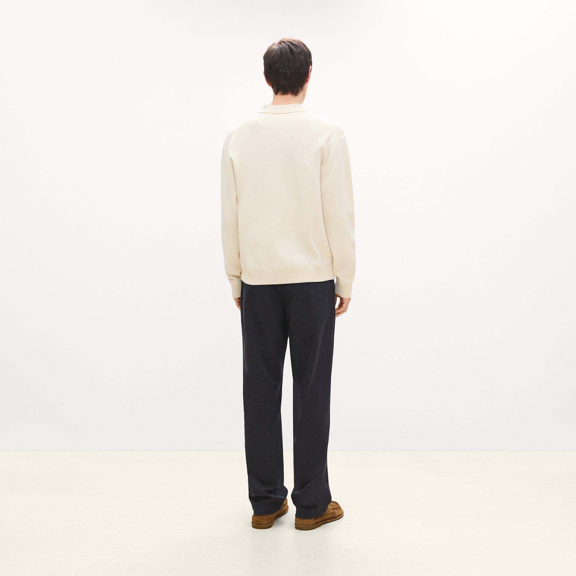 Open Collar Sweater in Light Bilen