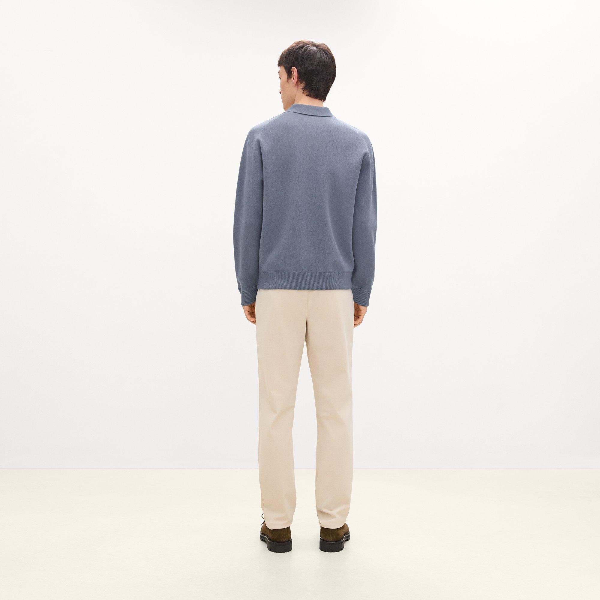 Open Collar Sweater in Light Bilen