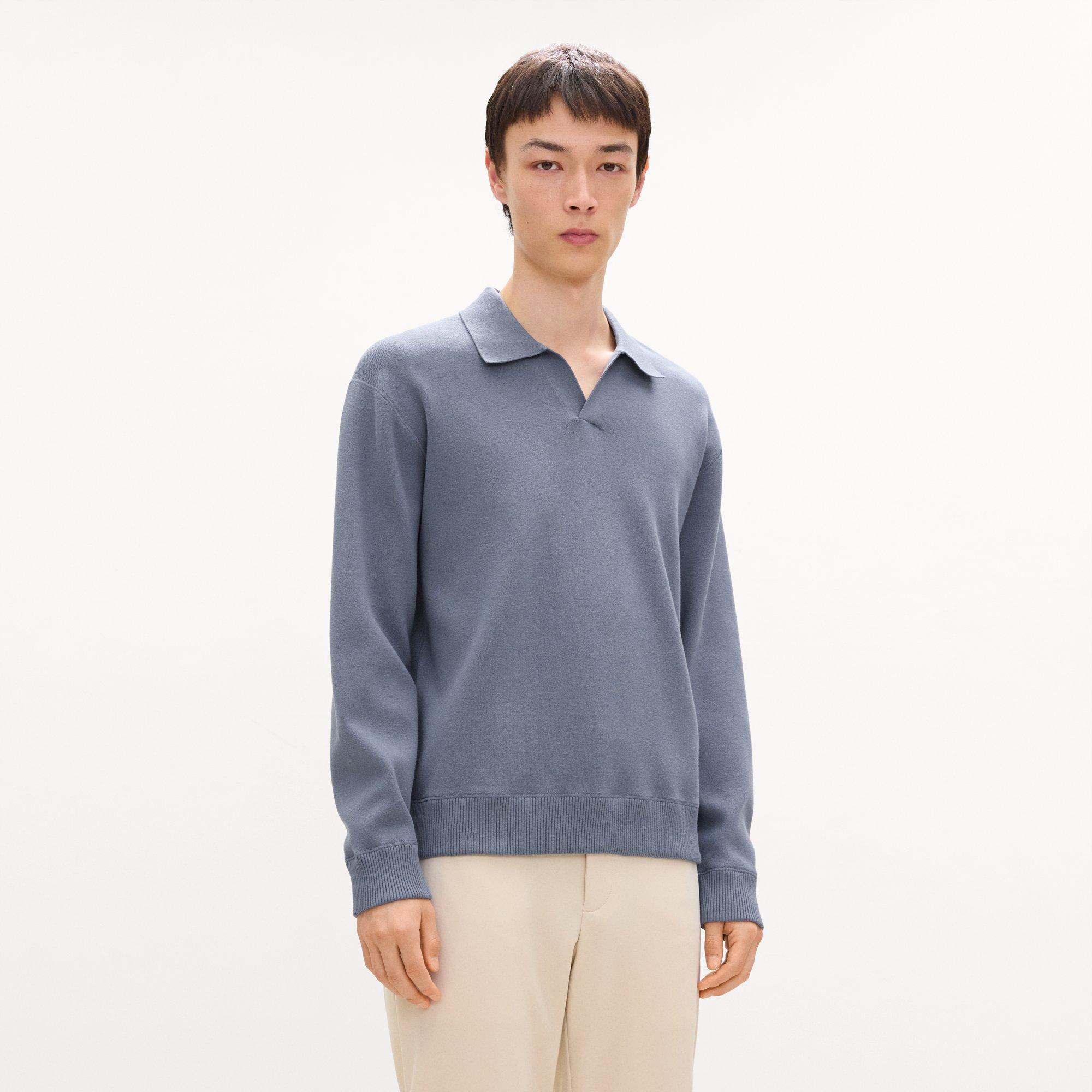 Open Collar Sweater in Light Bilen