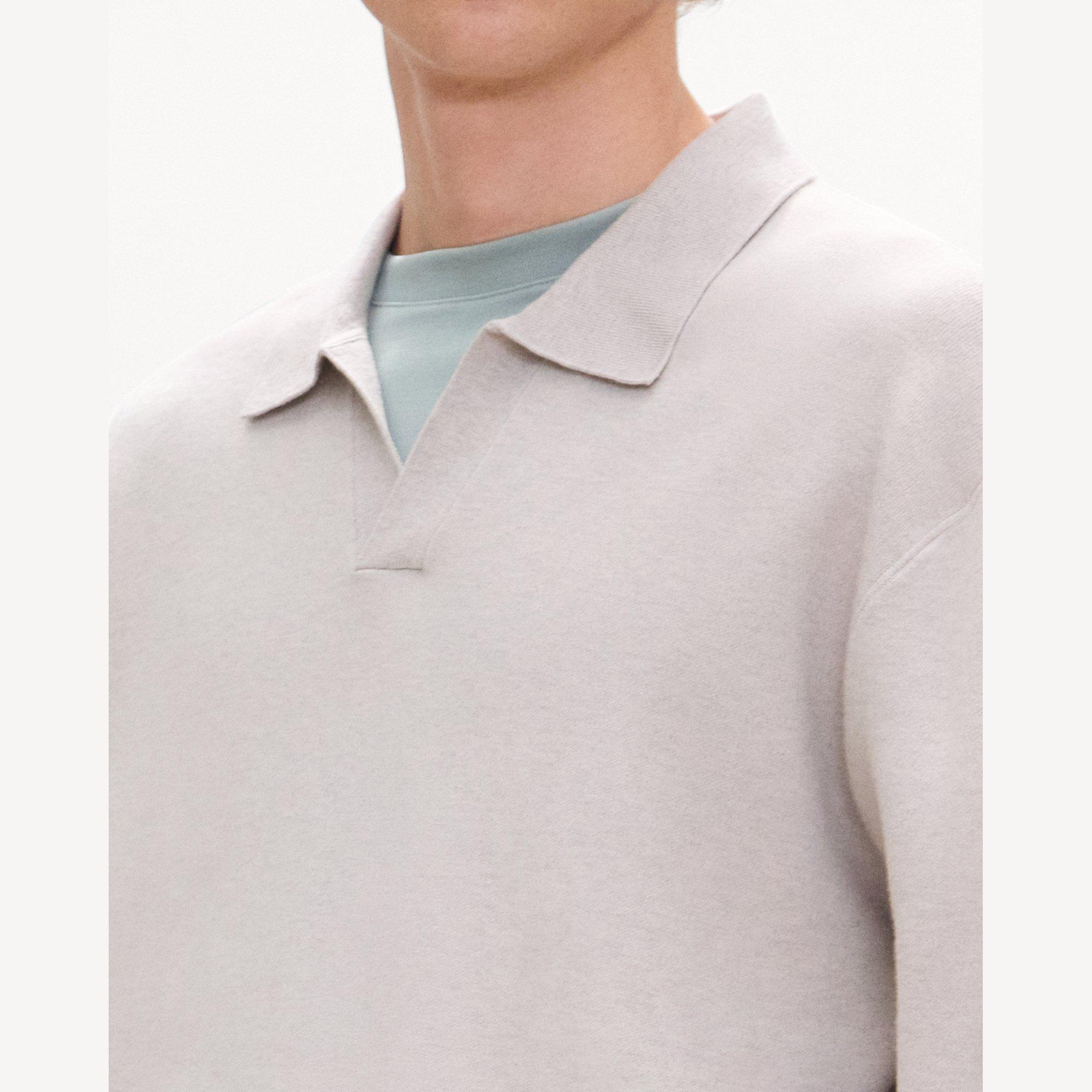 Open Collar Sweater in Light Bilen